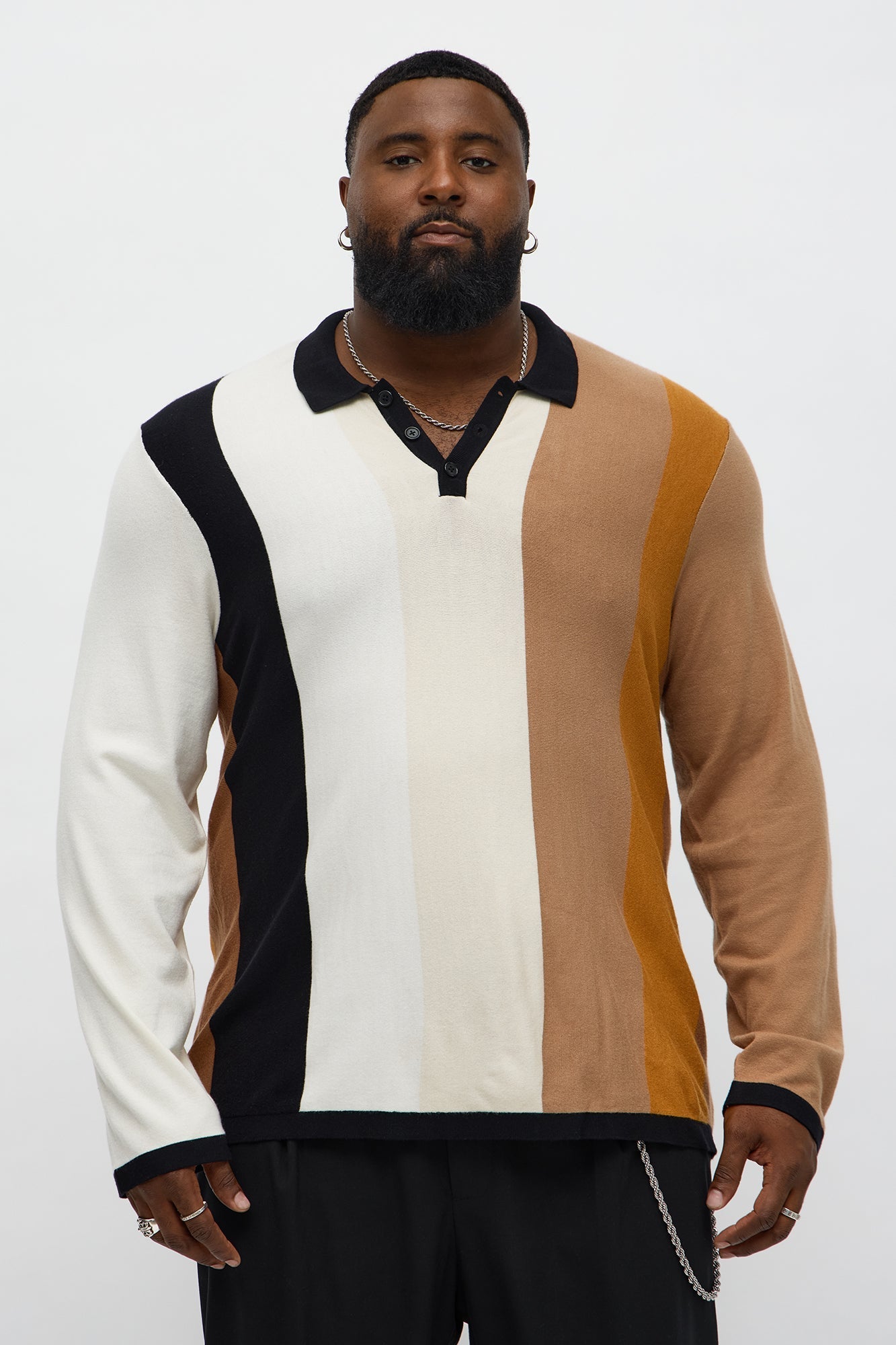 New Level Striped Polo 2.0 - Brown Combo