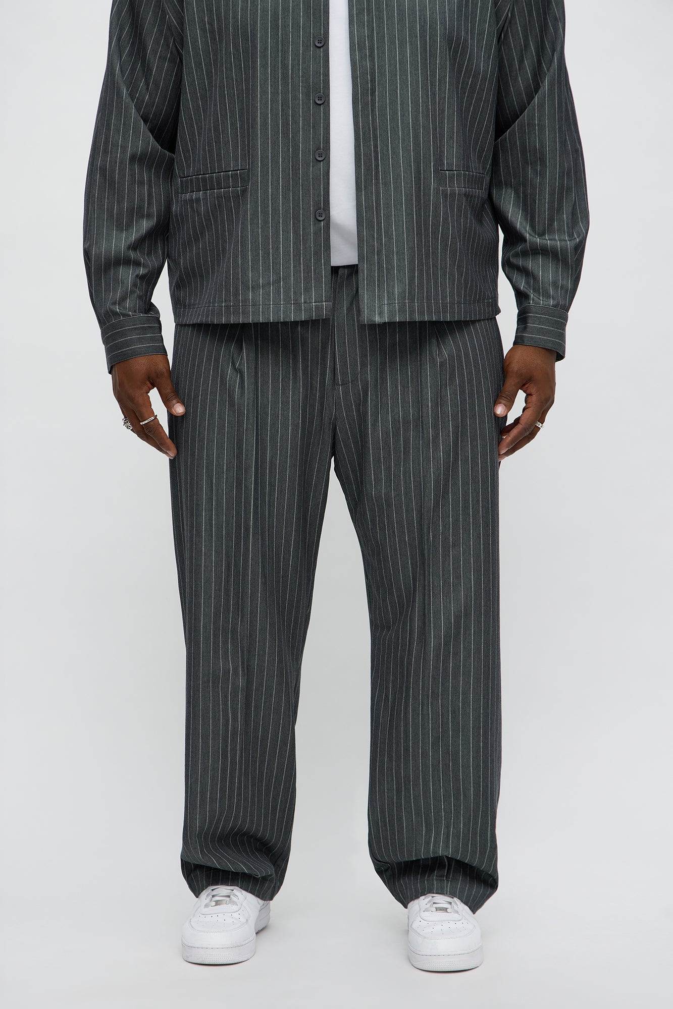 Slim Fit Straight Striped 2.0 Trouser - Dark Grey
