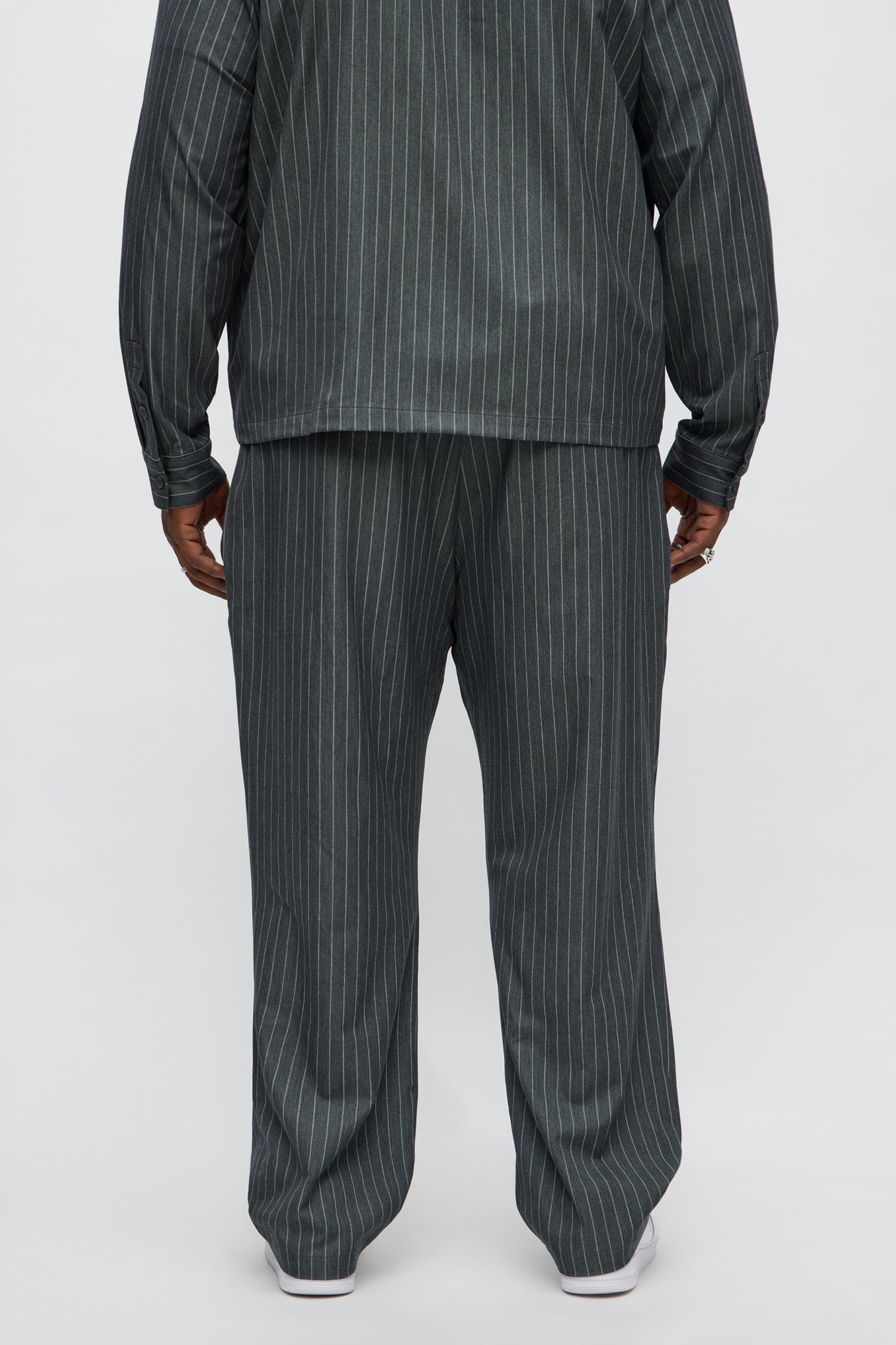 Slim Fit Straight Striped 2.0 Trouser - Dark Grey