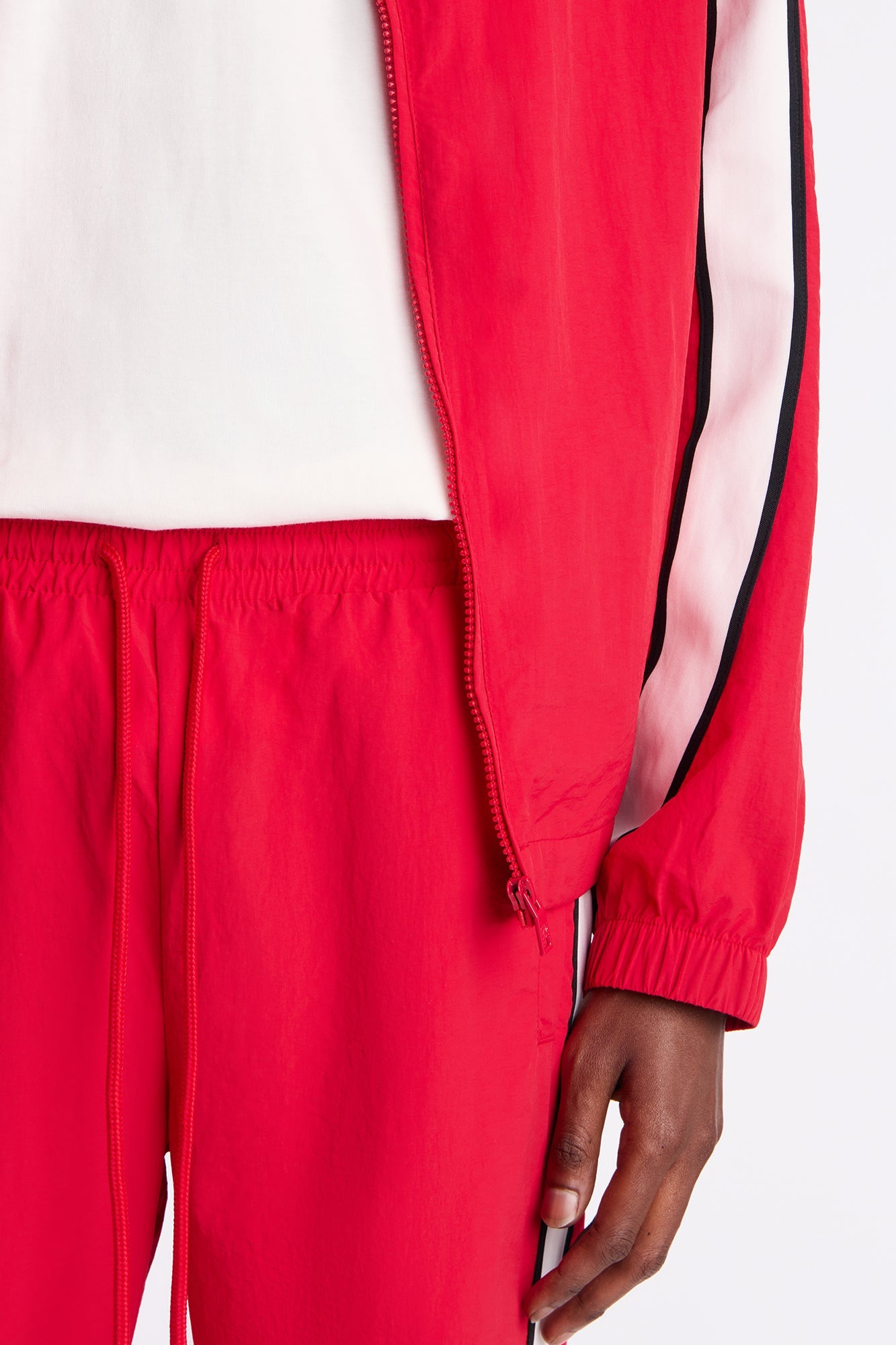 Straight Prep The Field Color Block Nylon Pant - Red/combo