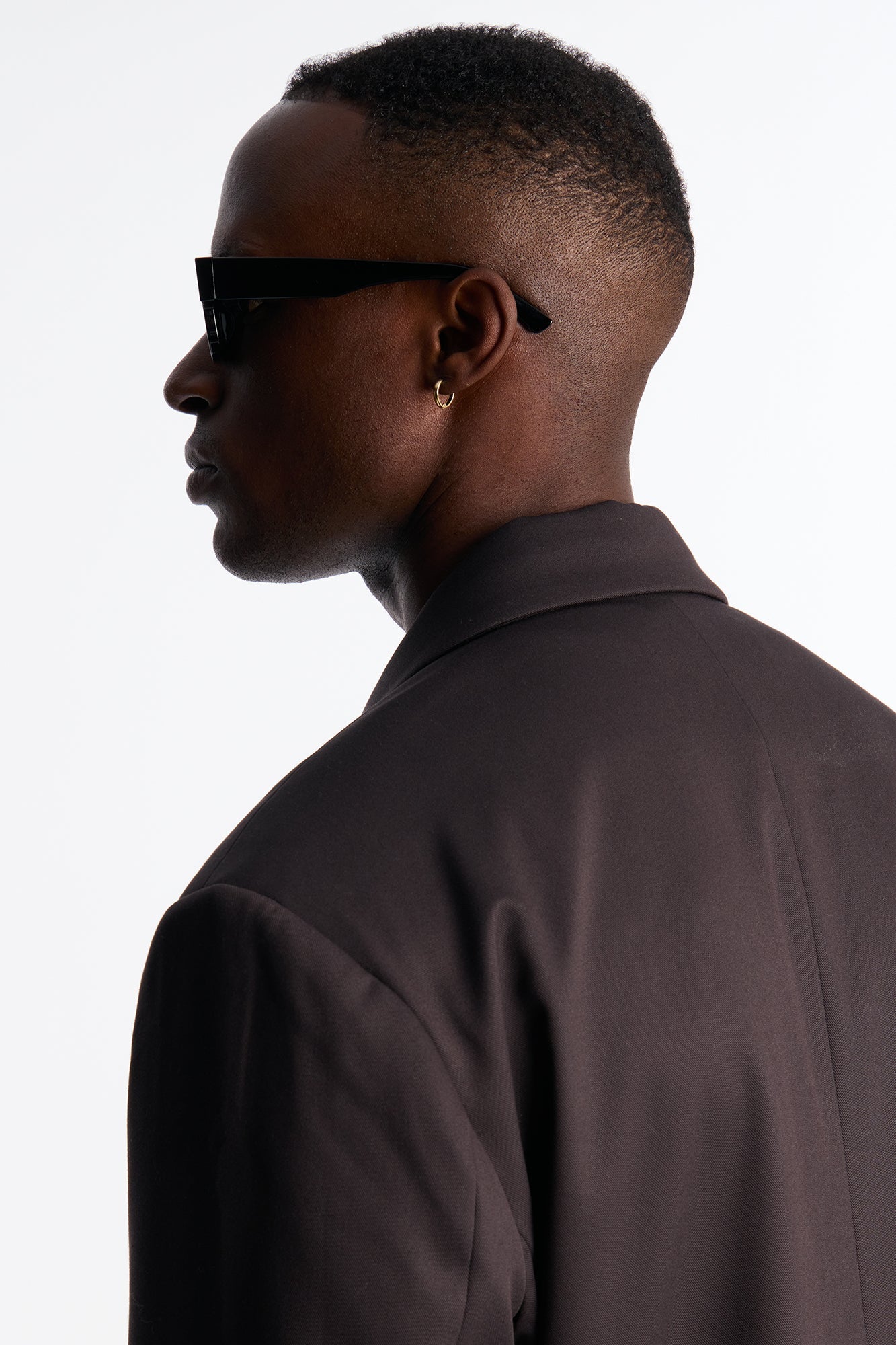 Oversized Quiet Authority Double Breasted Blazer - Brown