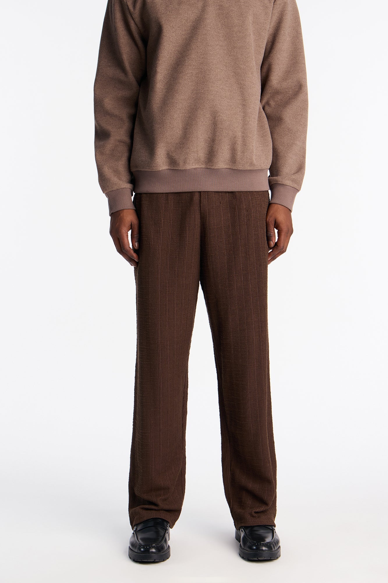 Baggy Dean Textured Pant - Brown
