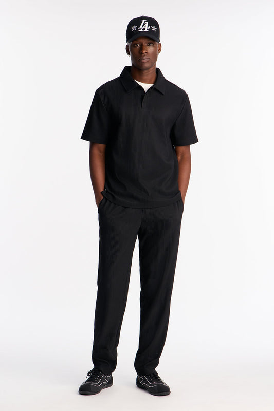 Show Up Slim Slit Pants - Black