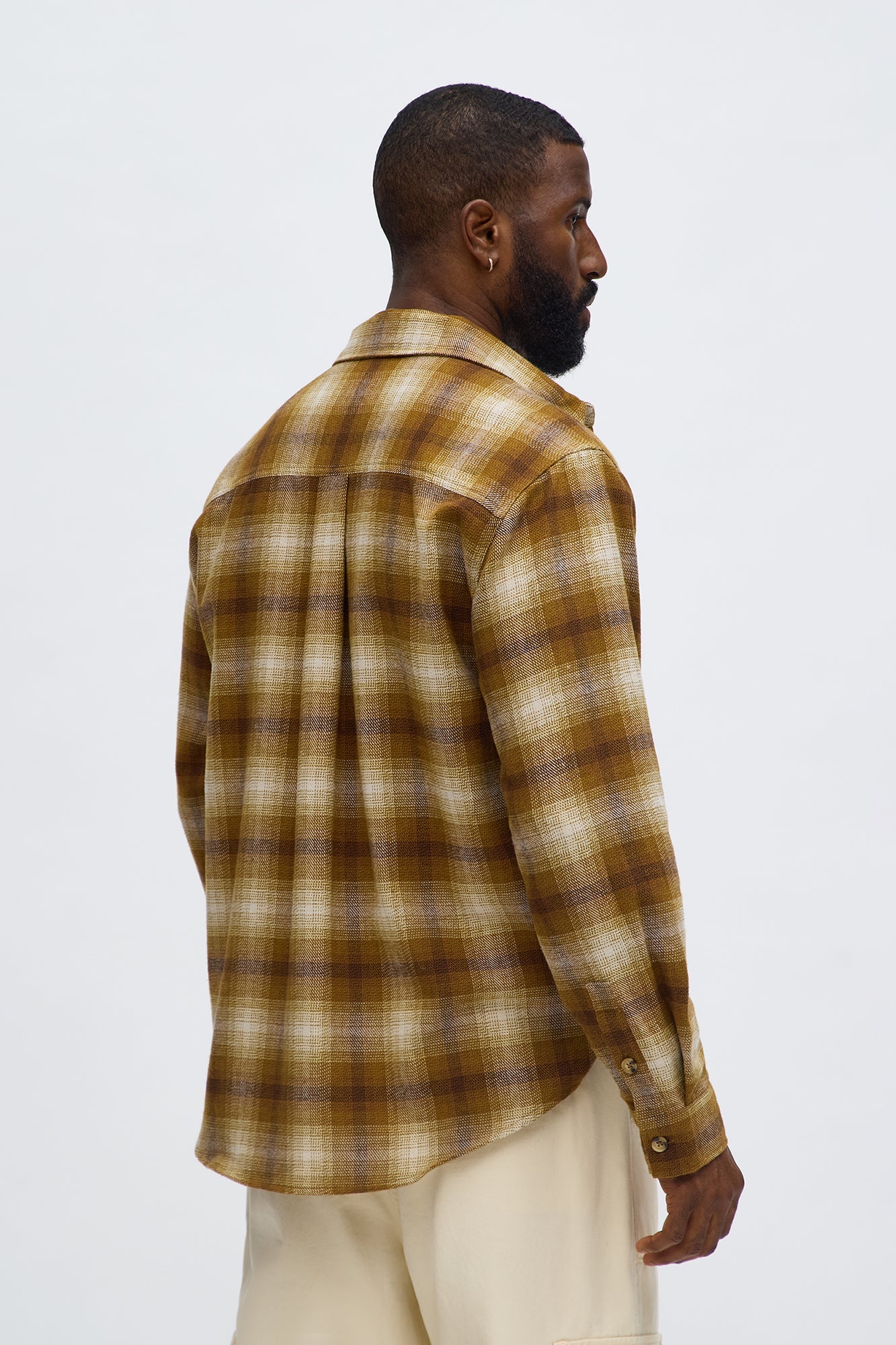 Relaxed Denali Plaid Button Up Shirt - Brown