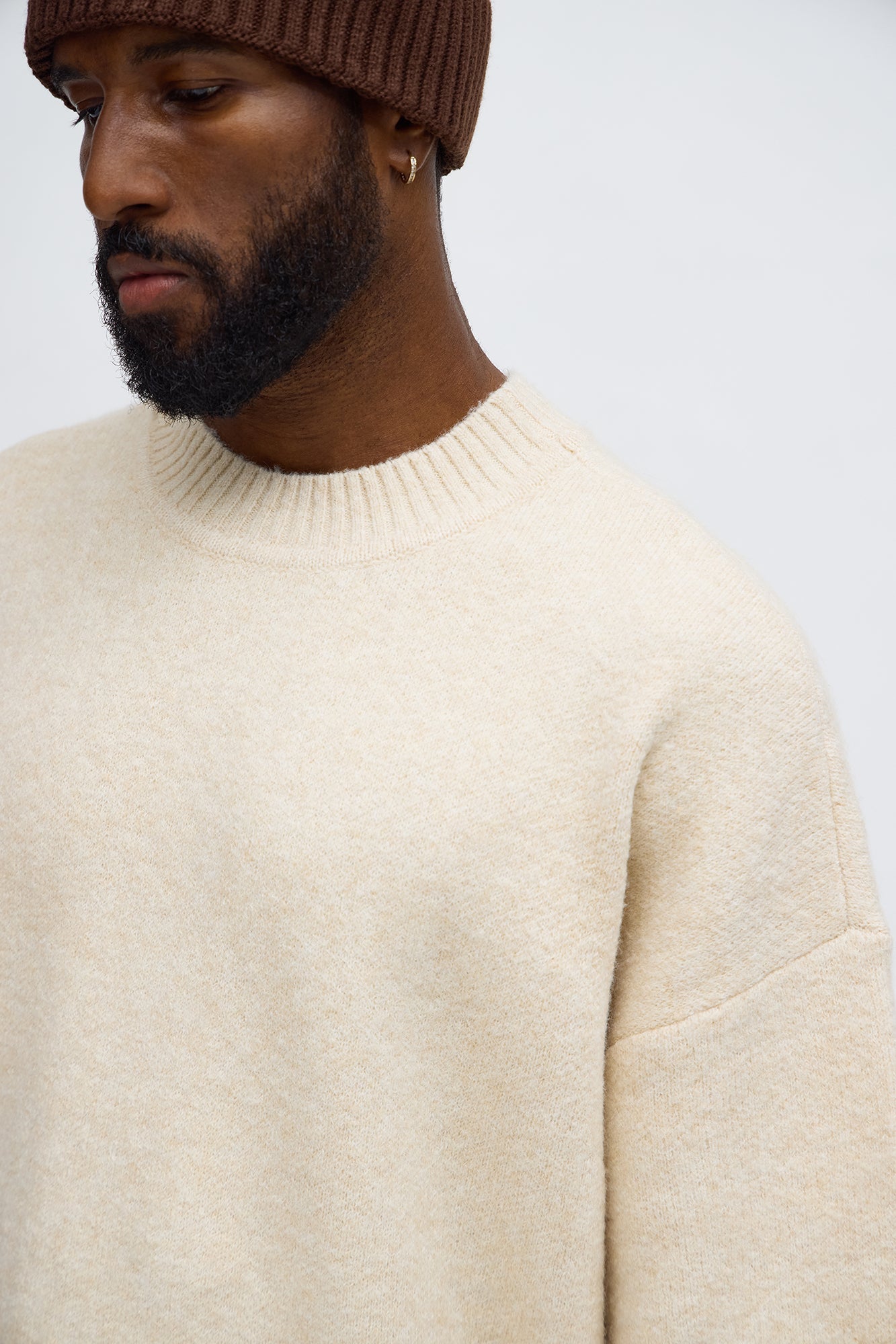 Oversized Ararat Sweater Shirt - Beige