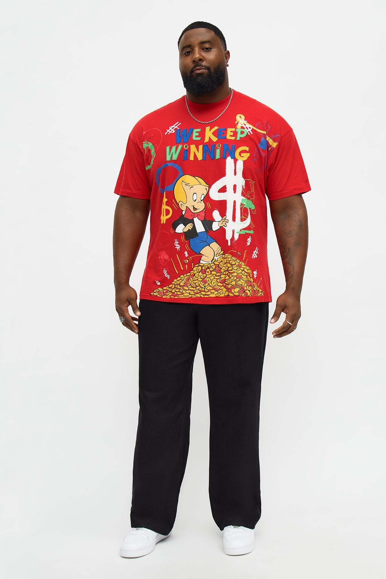 Richie Rich We Keep Winning Short Sleeve Tee - Red