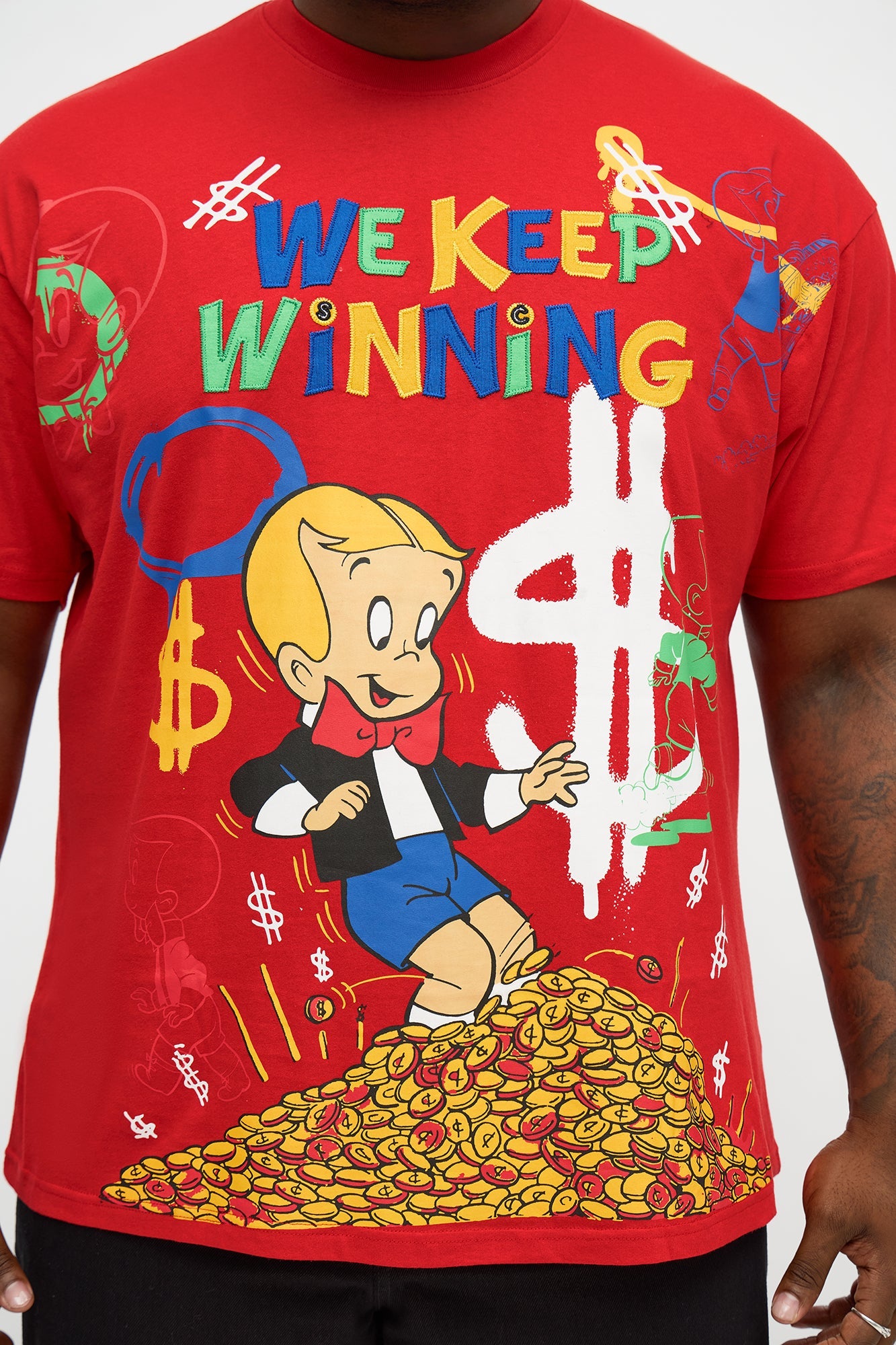 Richie Rich We Keep Winning Short Sleeve Tee - Red