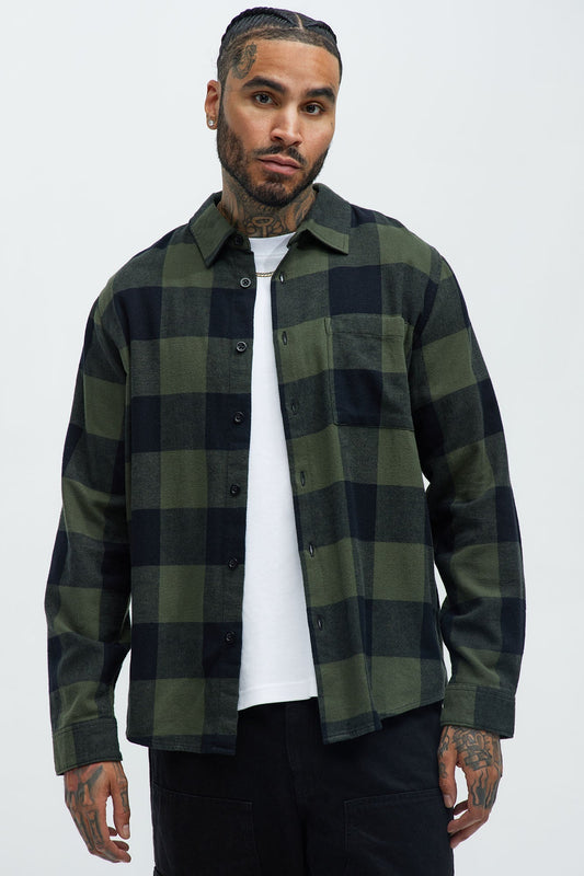 Park Flannel Shirt - Green/combo