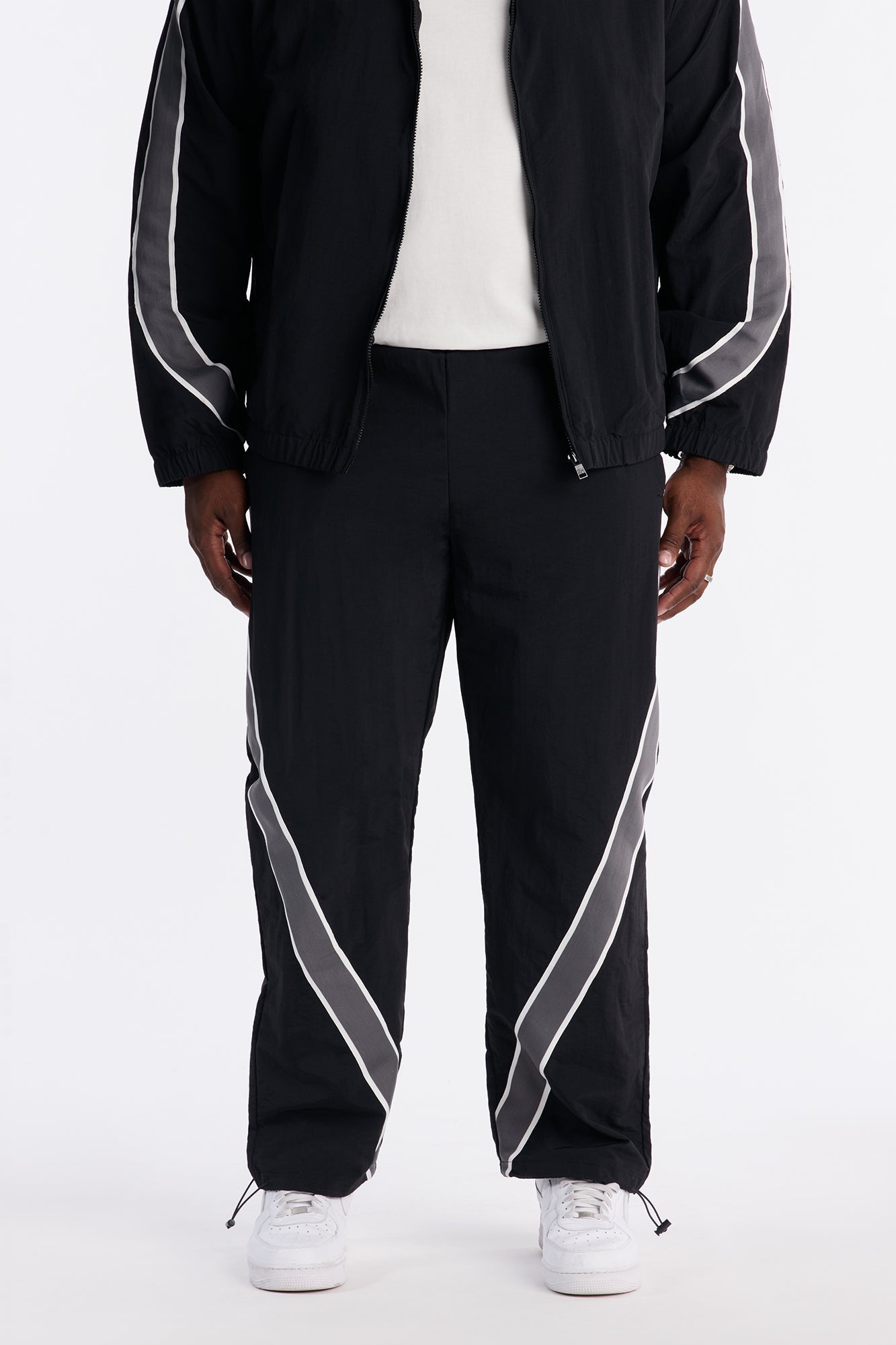 Straight Prep The Field Color Block Nylon Pant - Black/combo