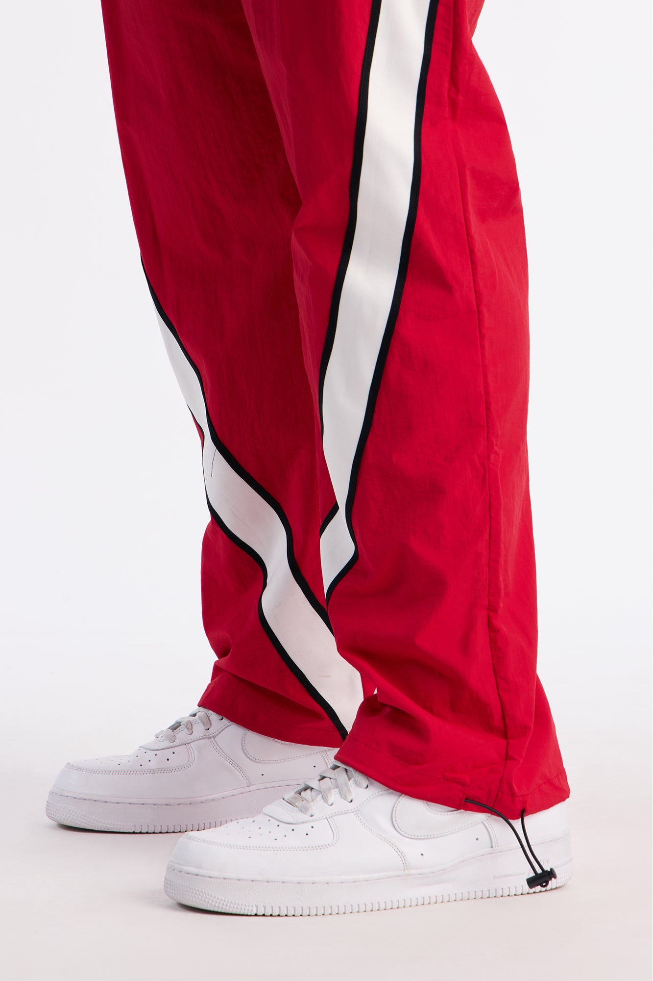 Straight Prep The Field Color Block Nylon Pant - Red/combo