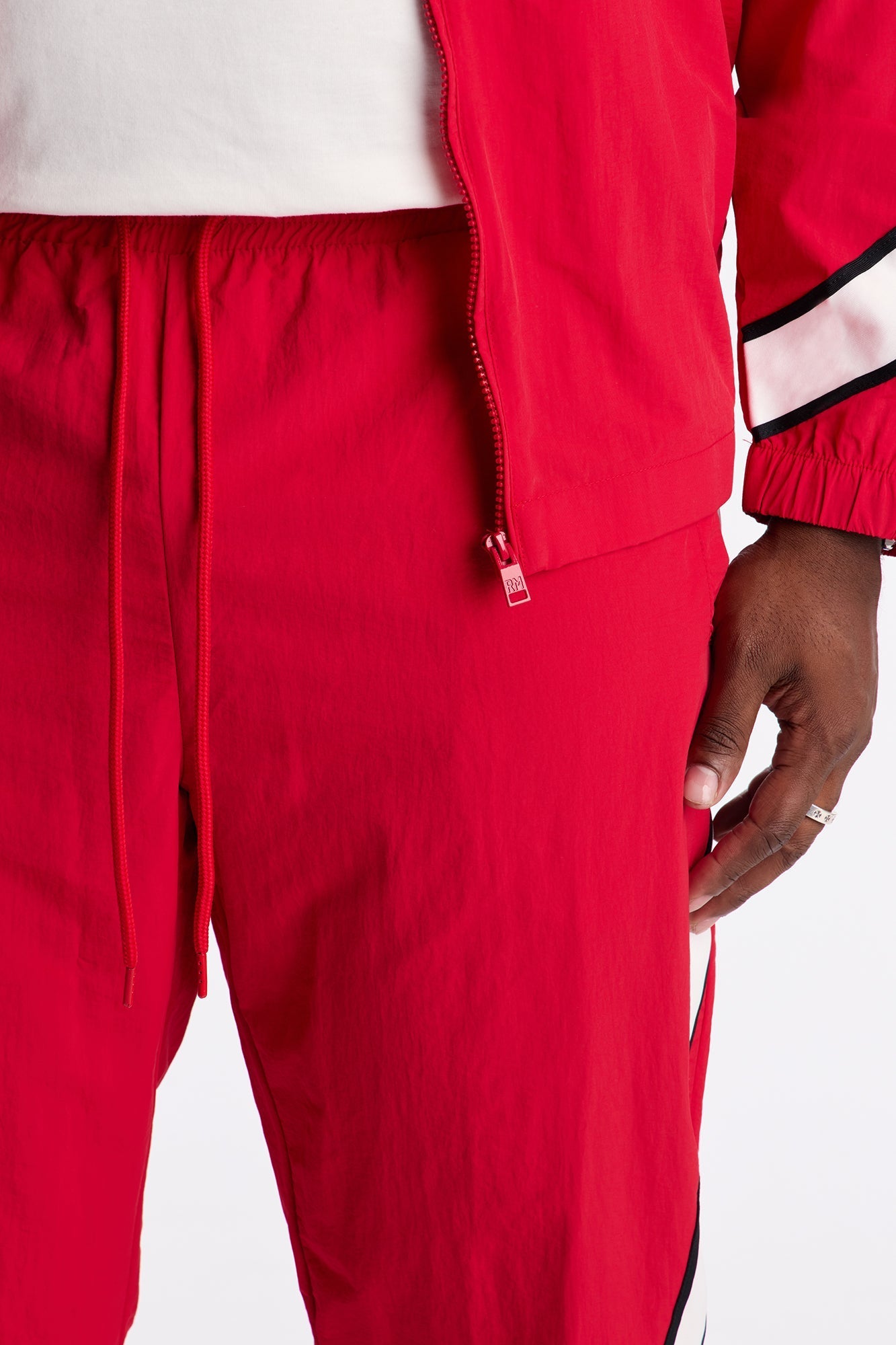 Straight Prep The Field Color Block Nylon Pant - Red/combo