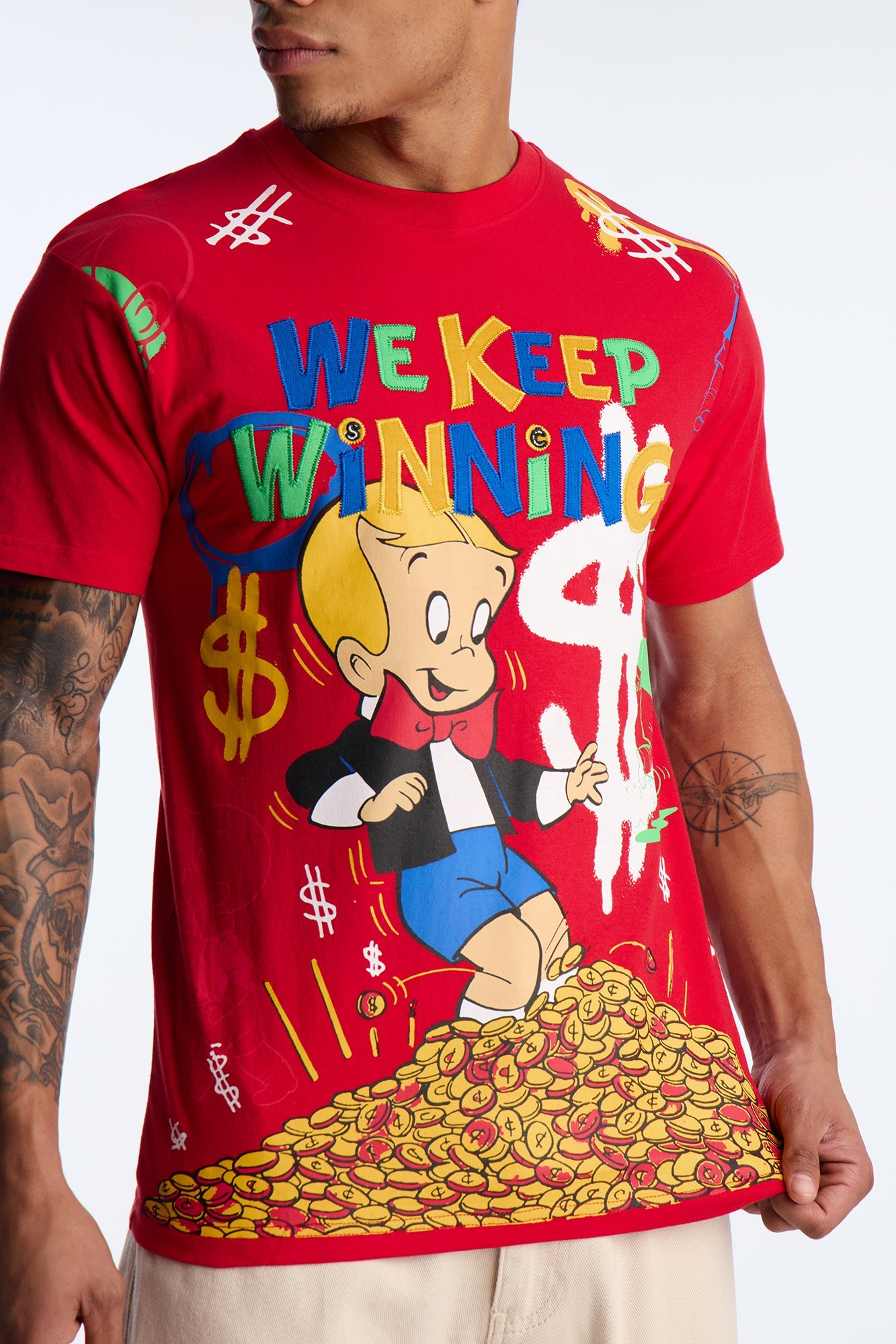 Richie Rich We Keep Winning Short Sleeve Tee - Red