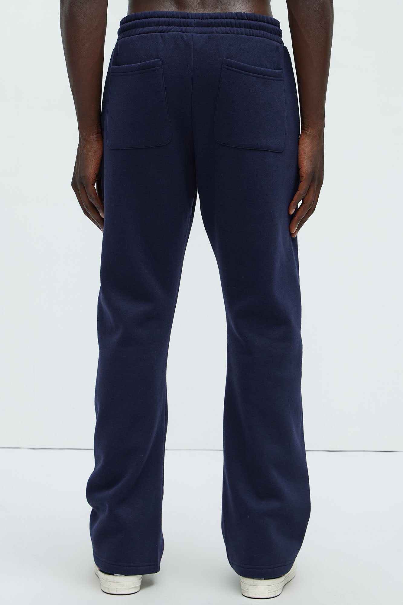 Von Dutch Split Flared Sweatpants - Navy