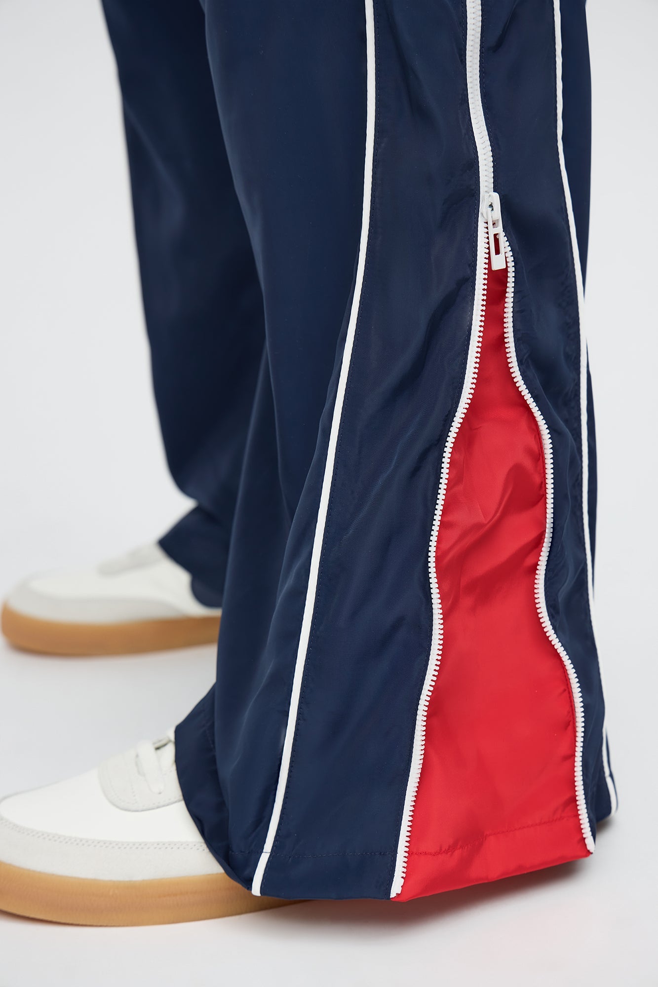 Straight Color Block Club Zipper Pant - Navy/combo