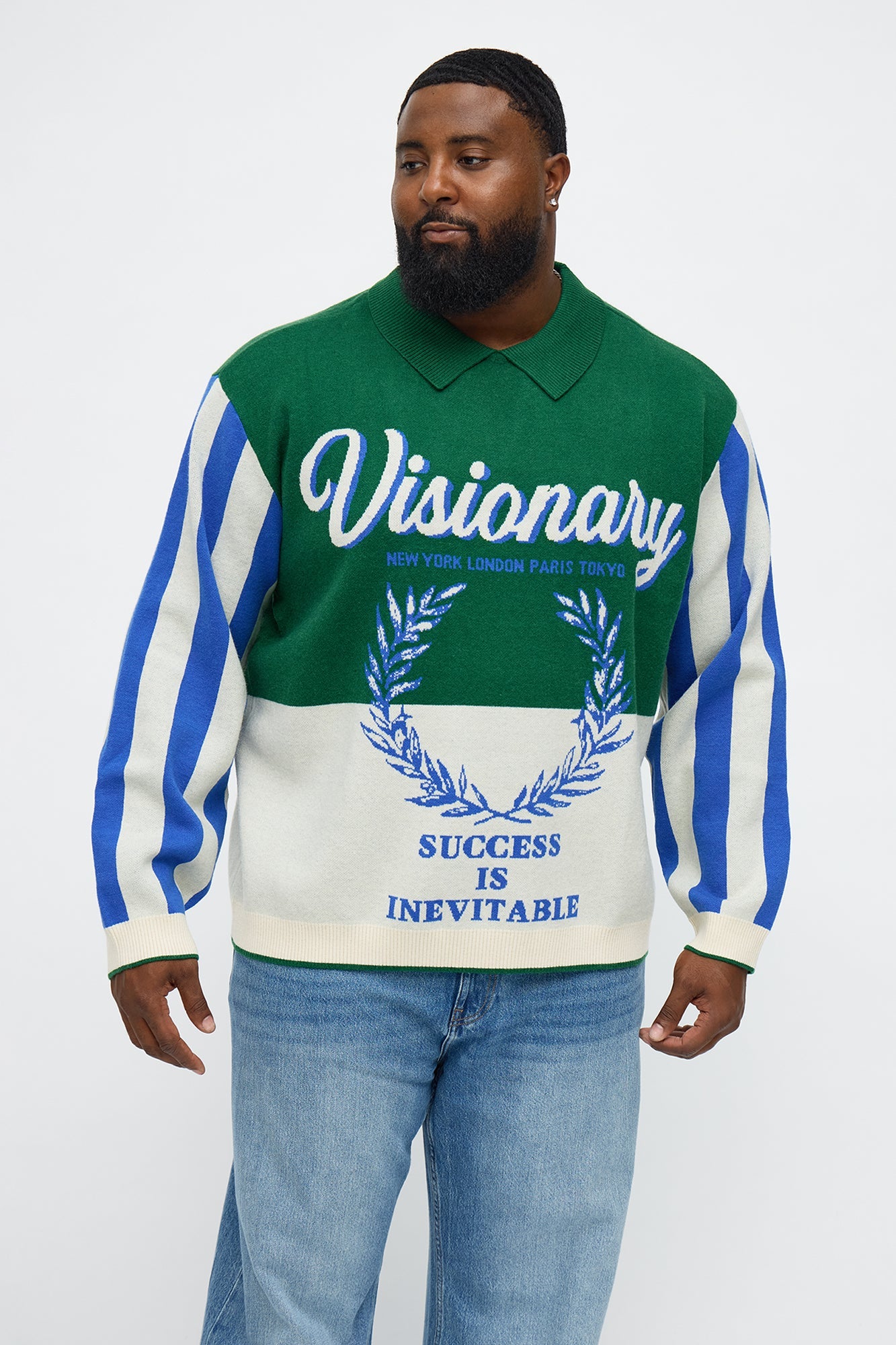 Visionary Polo Sweater - Green