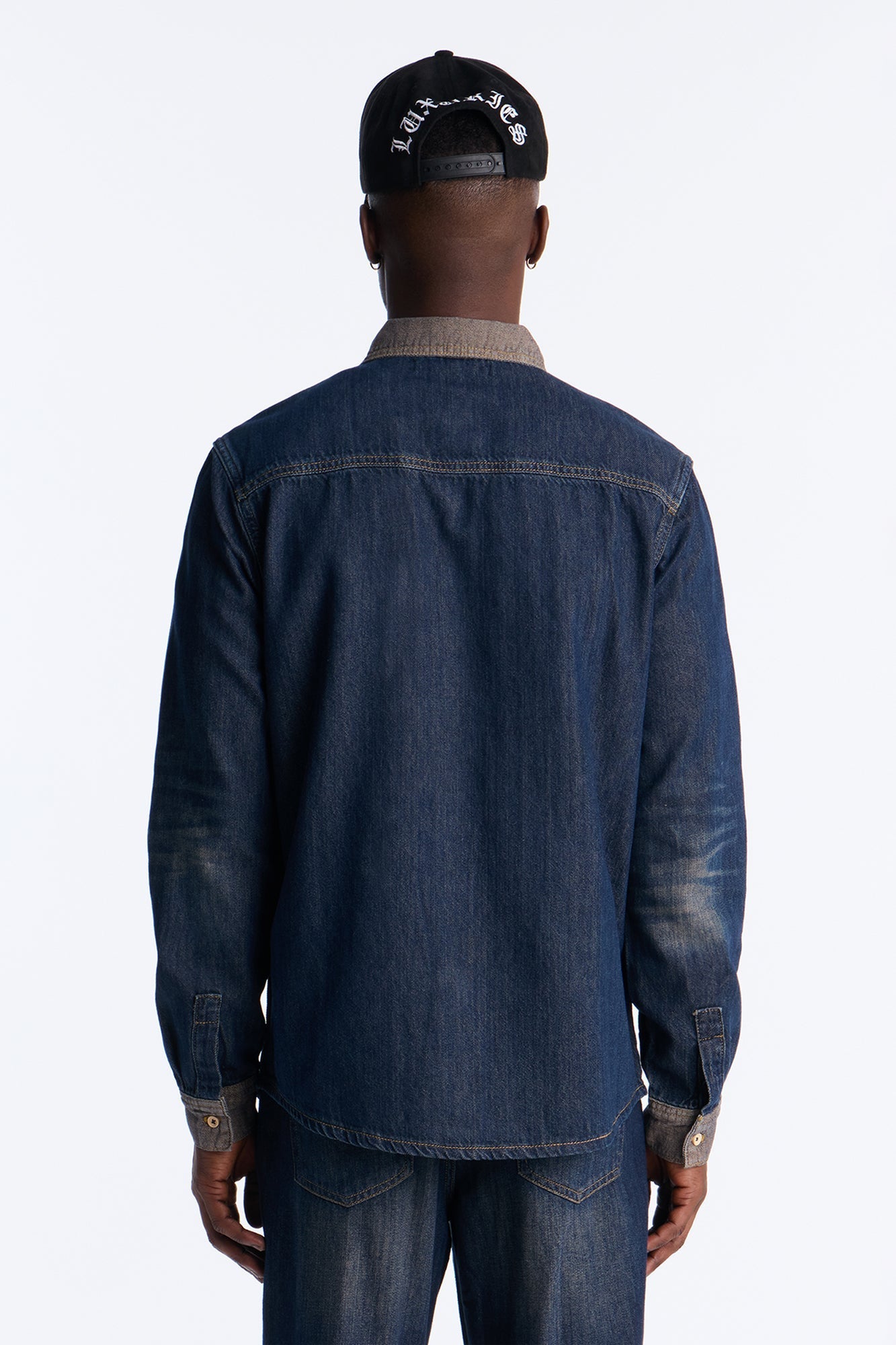 Dual Tone Denim Shirt - Indigo