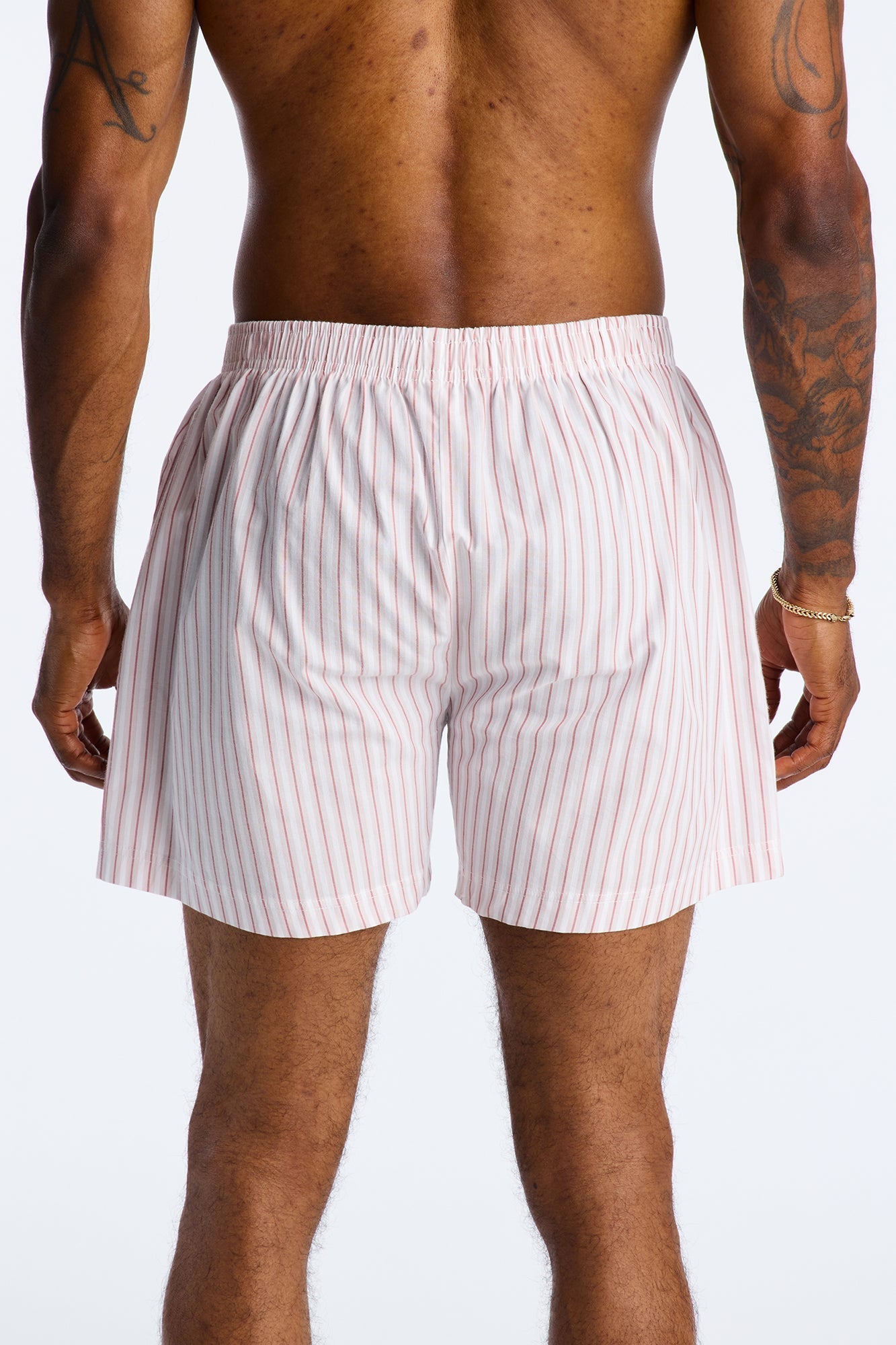 Classic Striped Cotton Boxer - Tan
