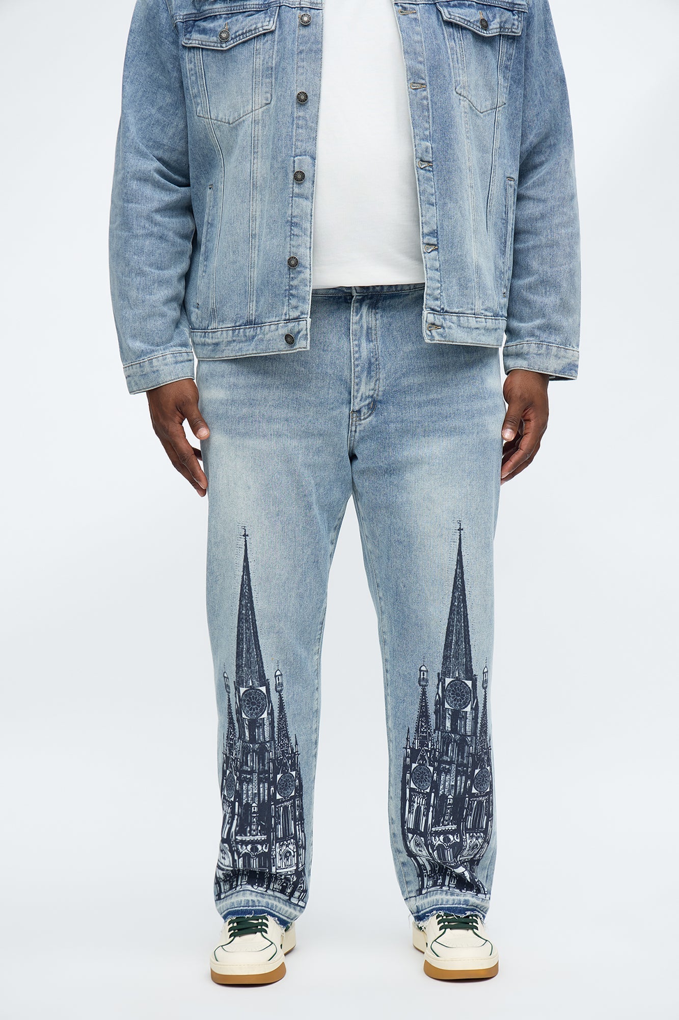 Straight Cathedral Jean - Medium Blue Wash