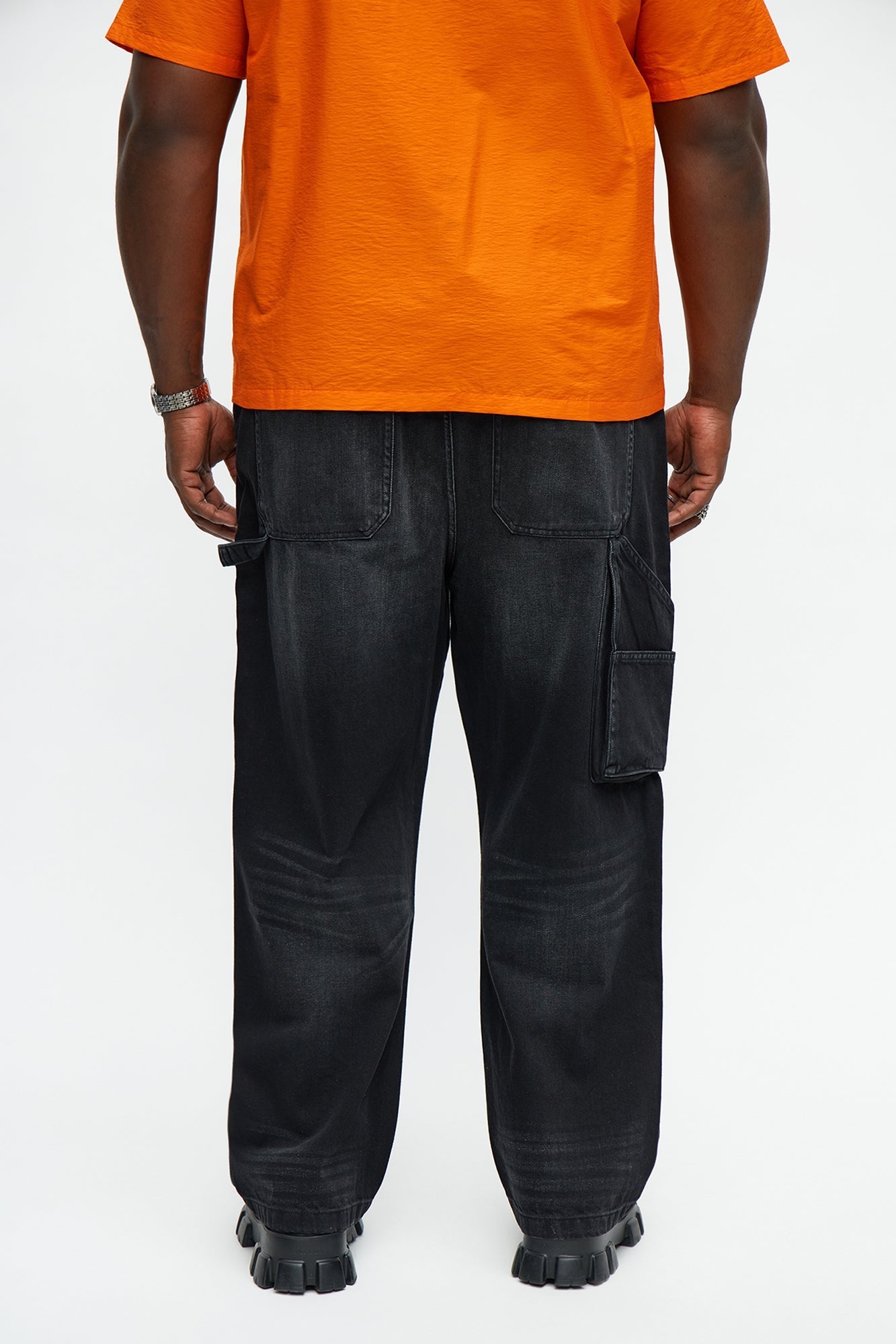 Baggy Double Knee Jean - Black Wash