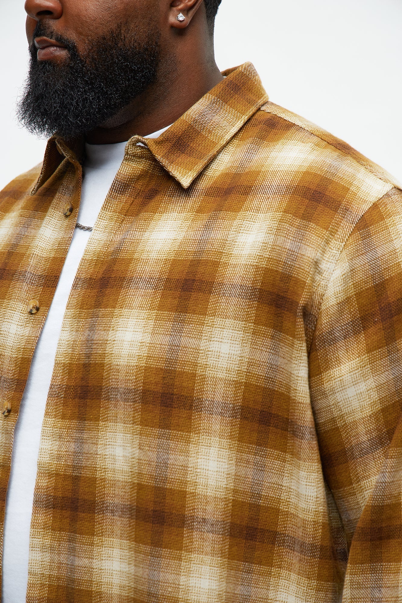 Relaxed Denali Plaid Button Up Shirt - Brown