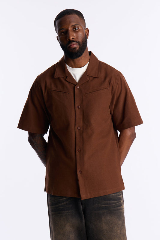 Frontier Fit Button Up Shirt - Brown