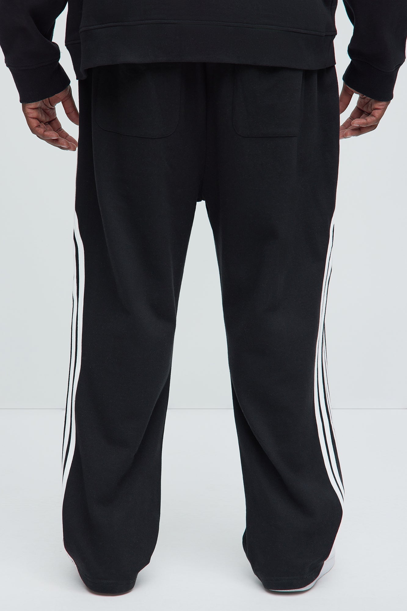 Tyson Race Course Striped Sweatpants - Black