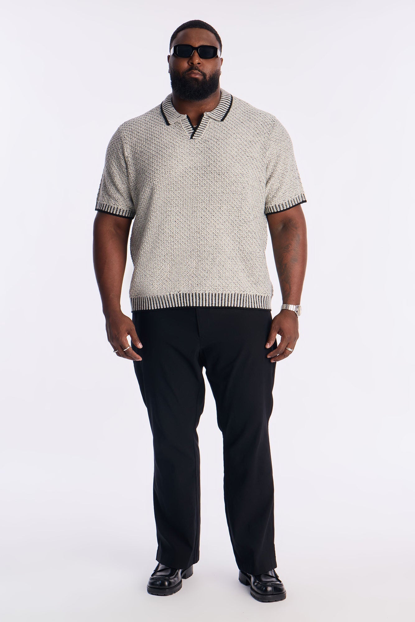 Knit Mercer Johnny Polo - Black