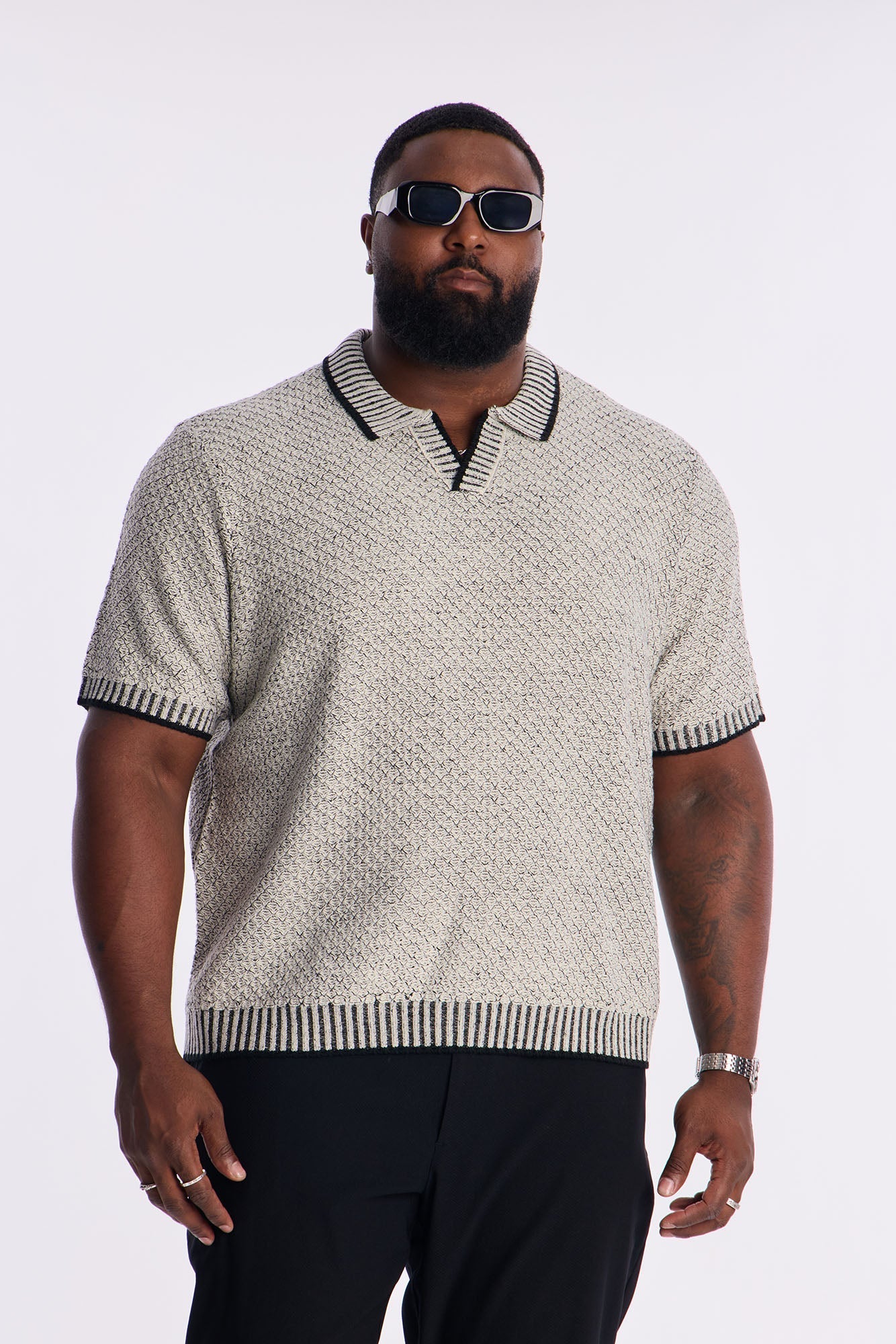 Knit Mercer Johnny Polo - Black