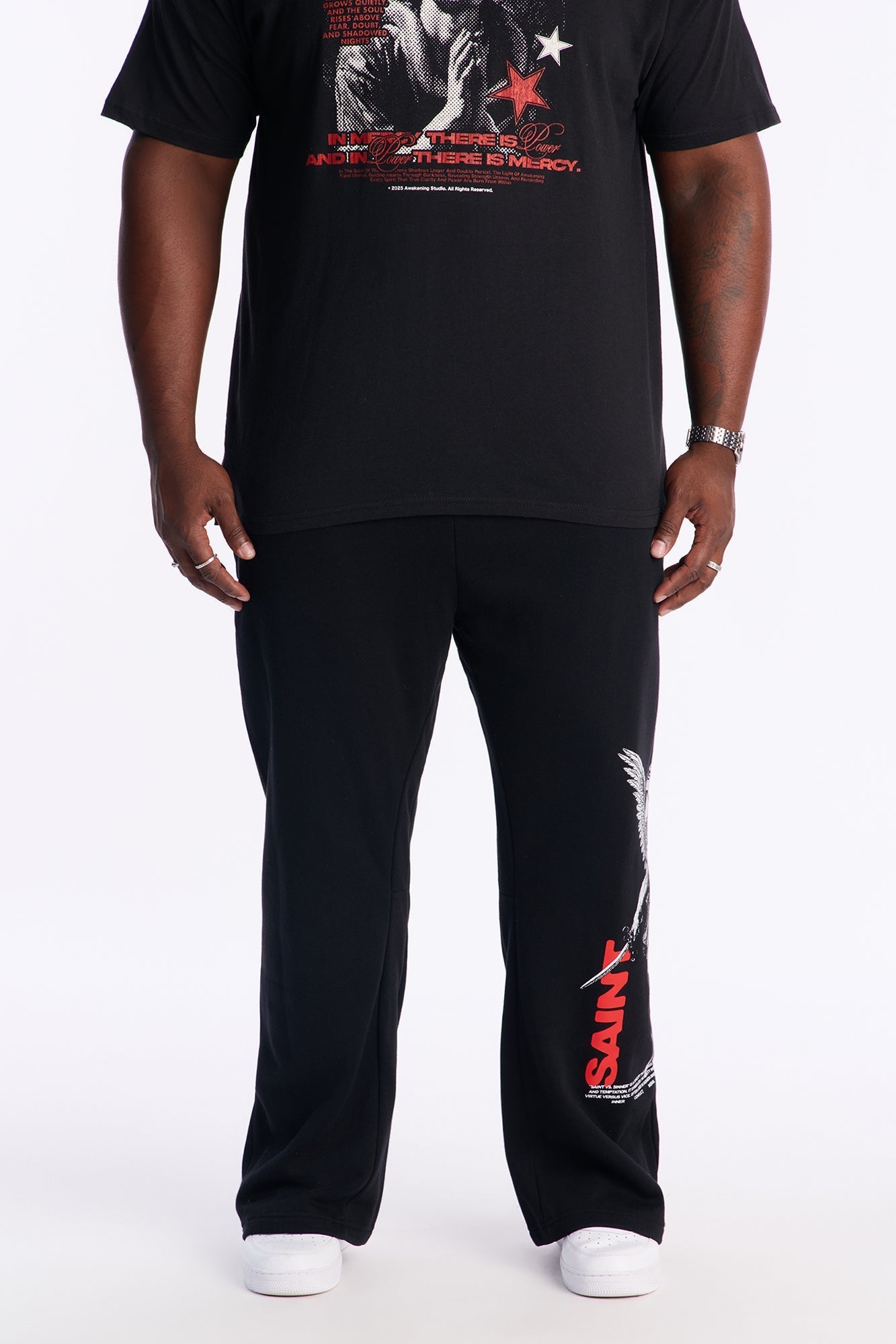 Saint Or Sinner Flared Sweatpants - Black