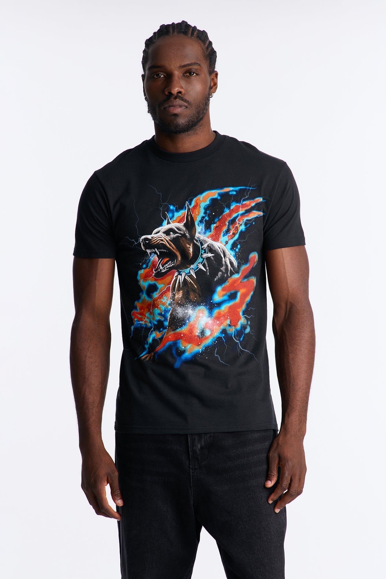 Doberman Rage Short Sleeve Tee - Black Wash