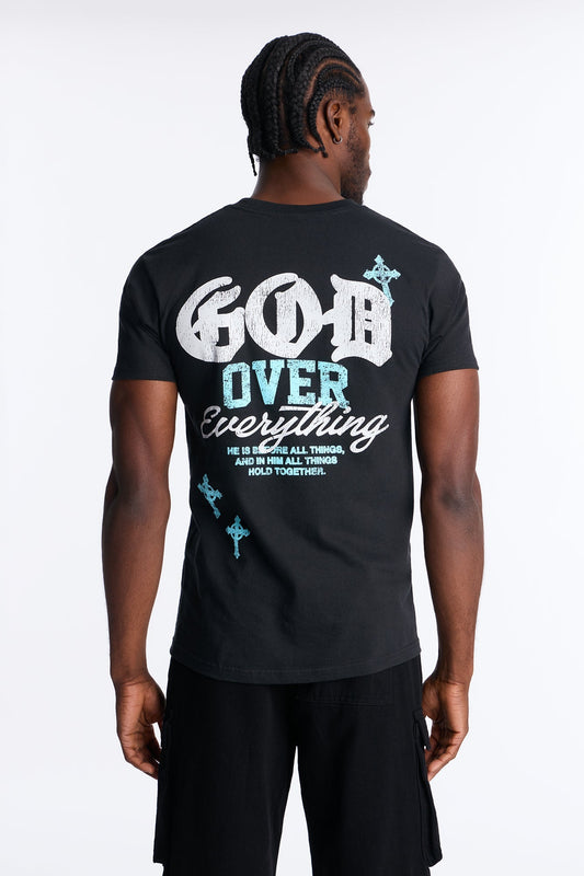 God Over Everything Short Sleeve Tee - Black