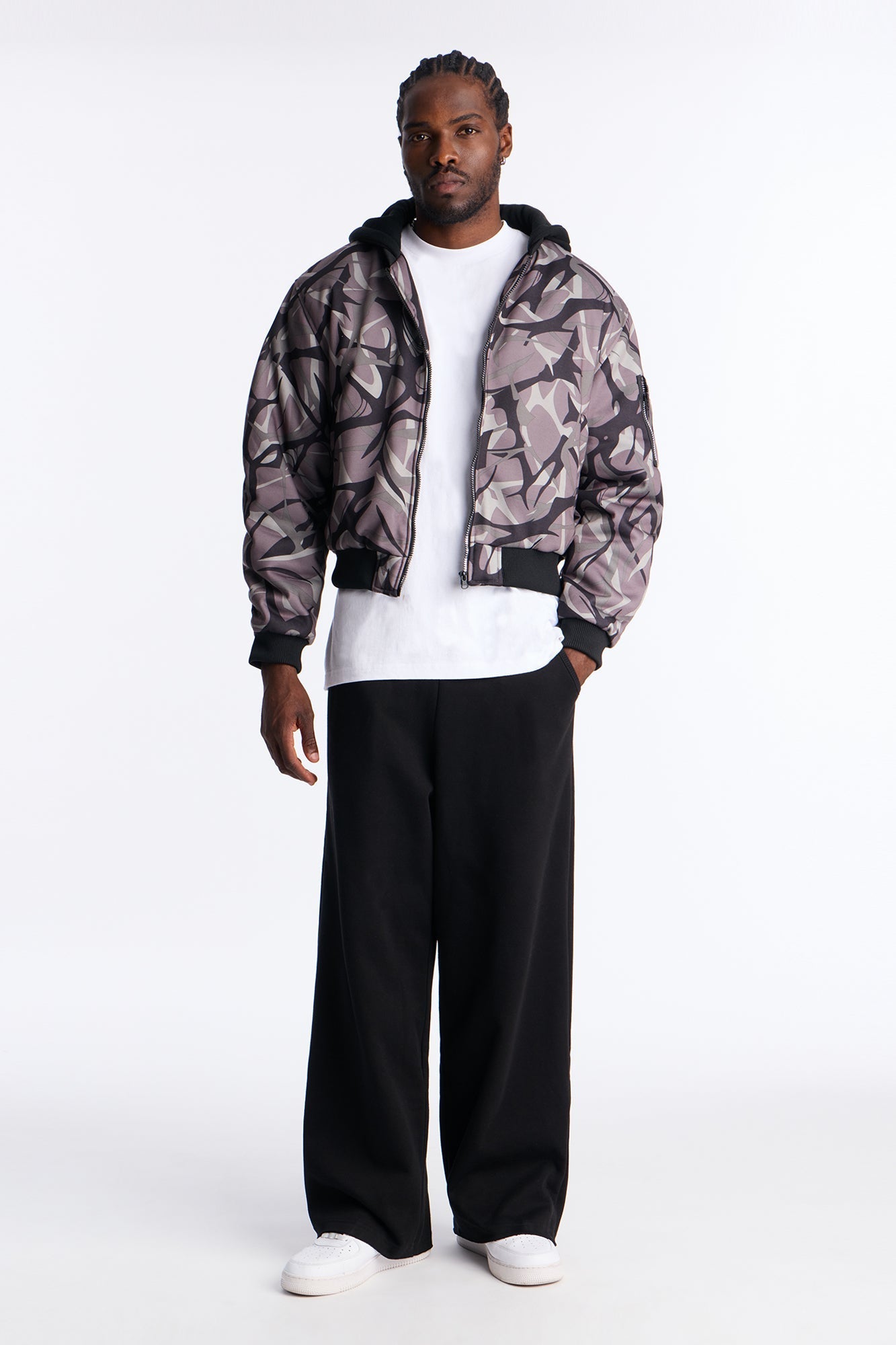 Raw Heavyweight Wide Leg Sweatpants - Black