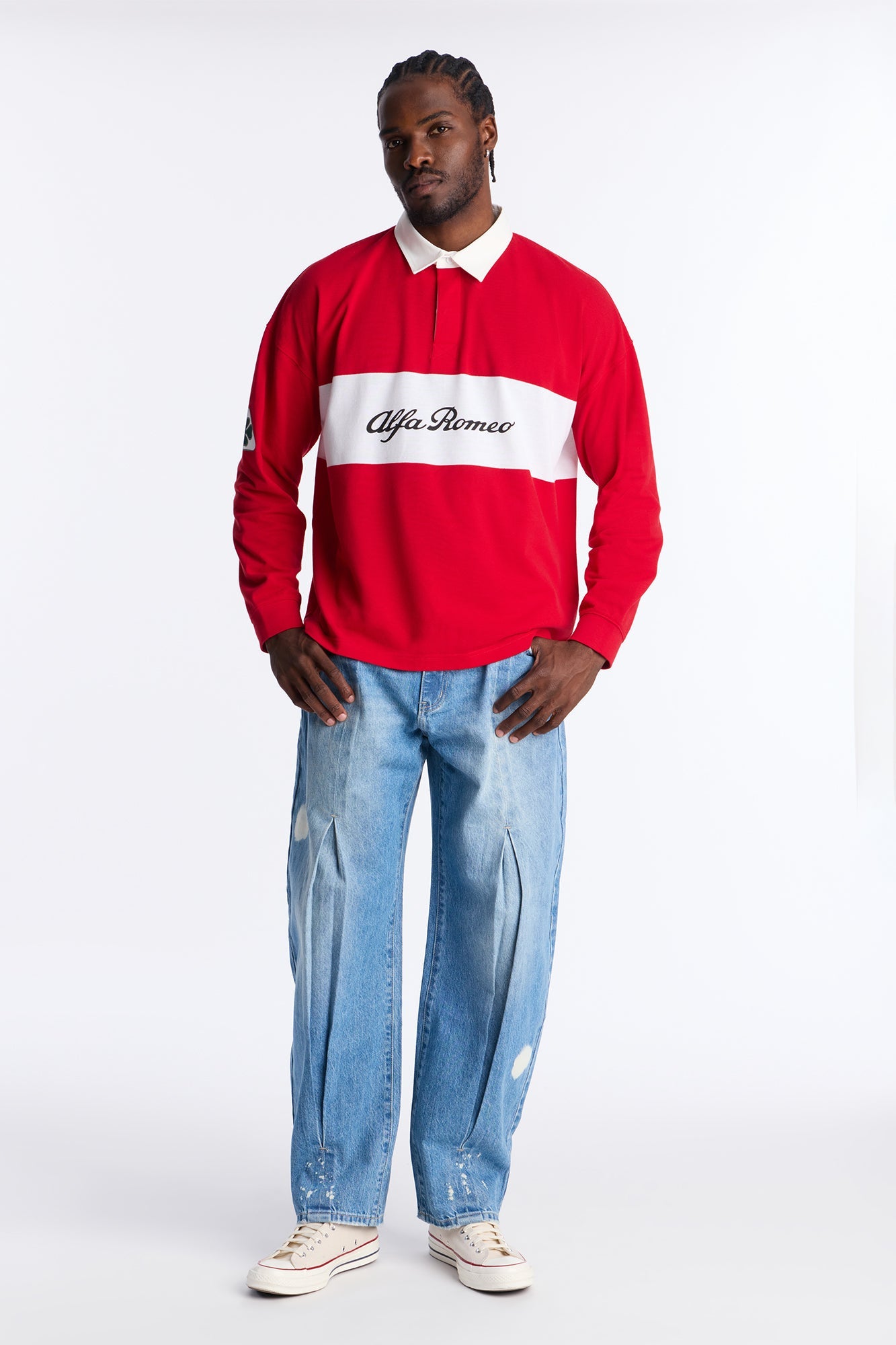 Alfa Romeo Long Sleeve Polo - Red/combo