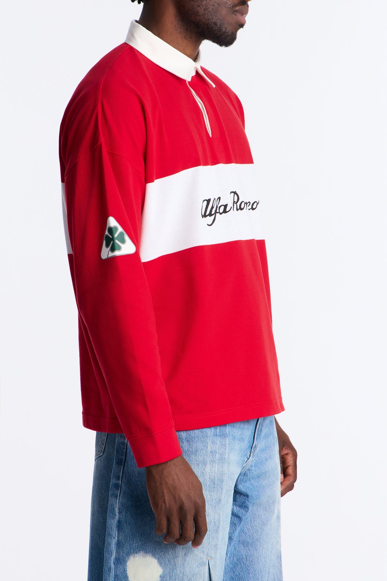 Alfa Romeo Long Sleeve Polo - Red/combo
