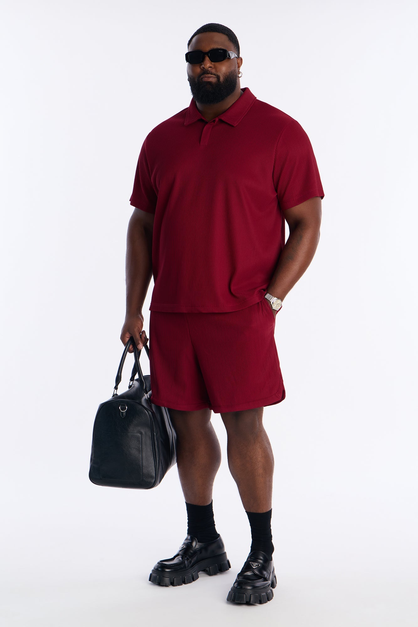 Show Up Basketball Short - Burgundy