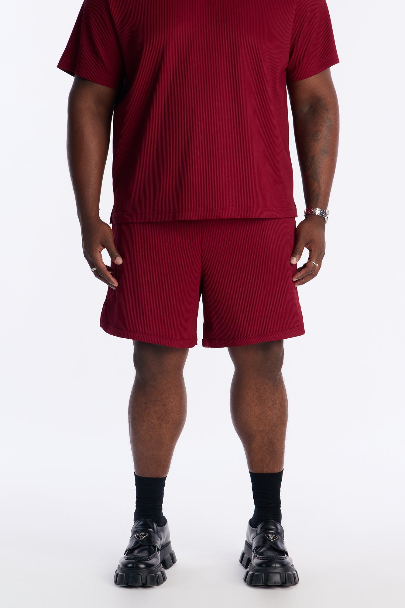 Show Up Basketball Short - Burgundy