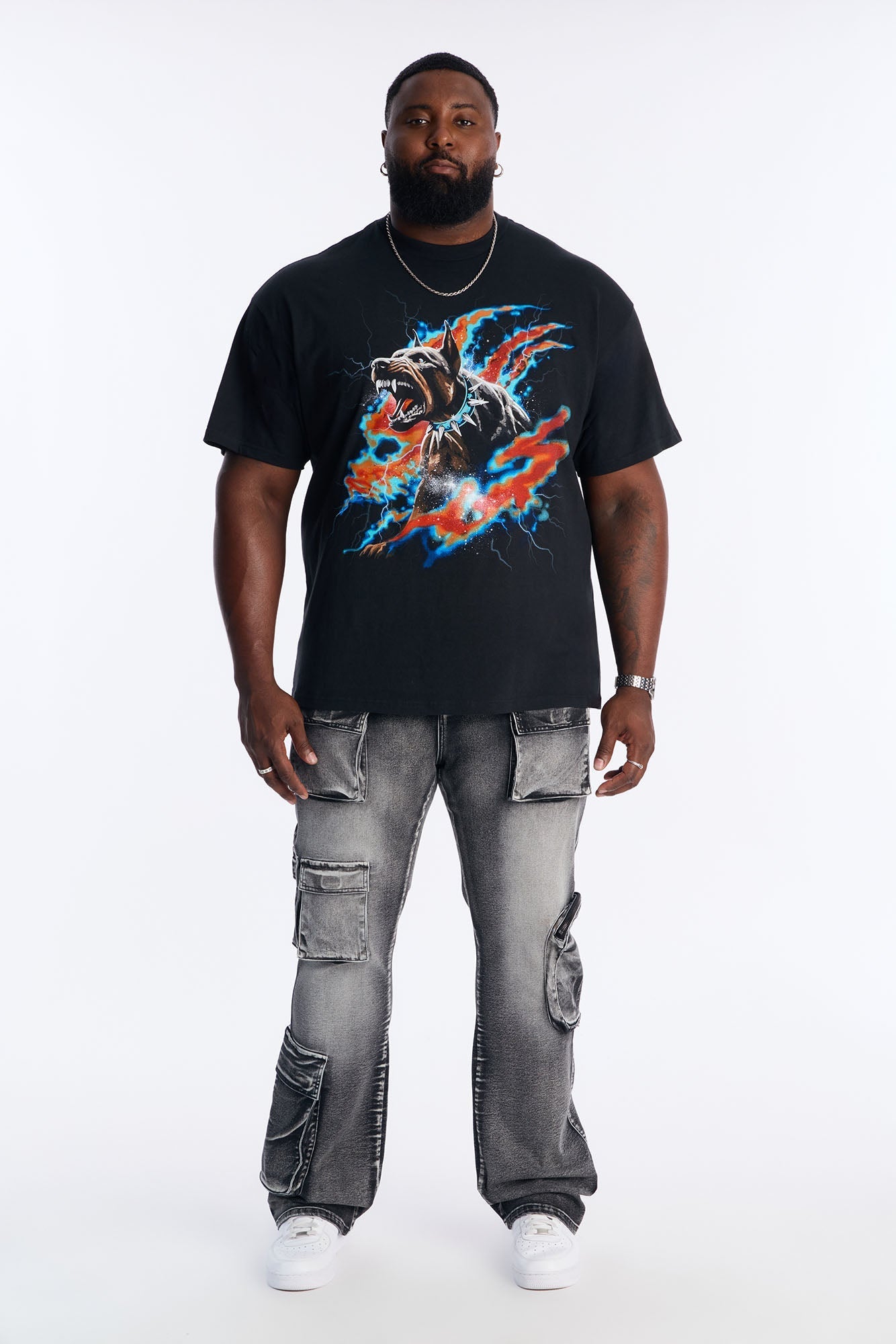 Doberman Rage Short Sleeve Tee - Black Wash
