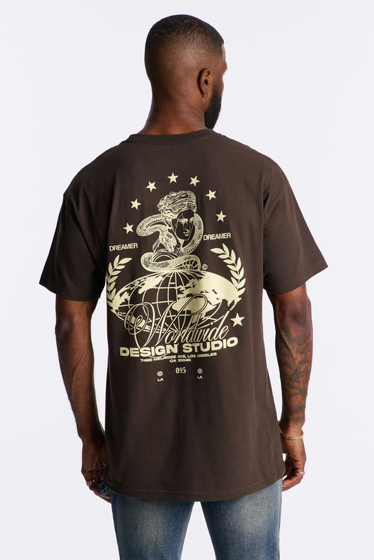 Dreamer Design Studio Short Sleeve Tee - Brown