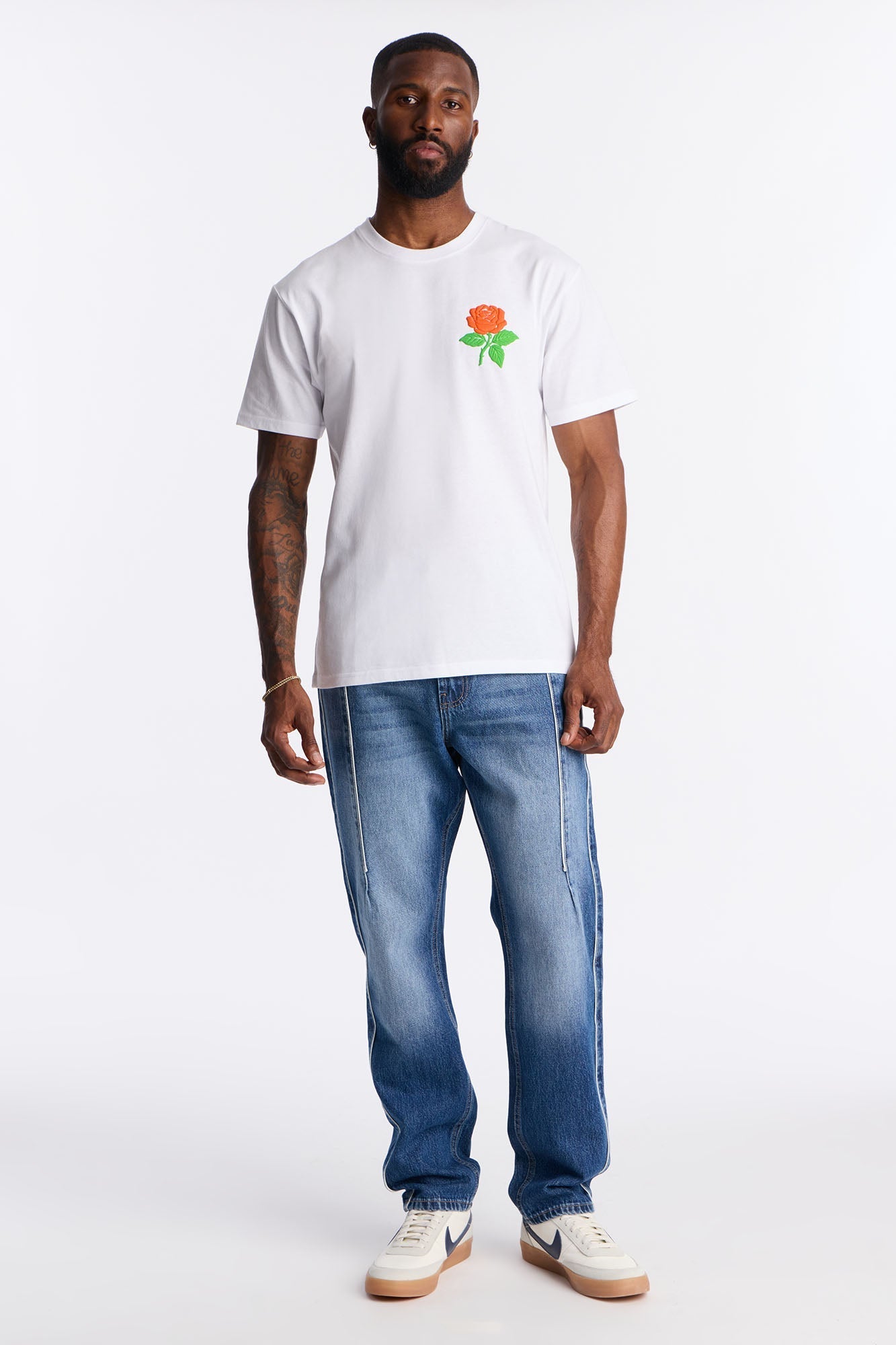 Give Me My Flowers Hustle Short Sleeve Tee - White