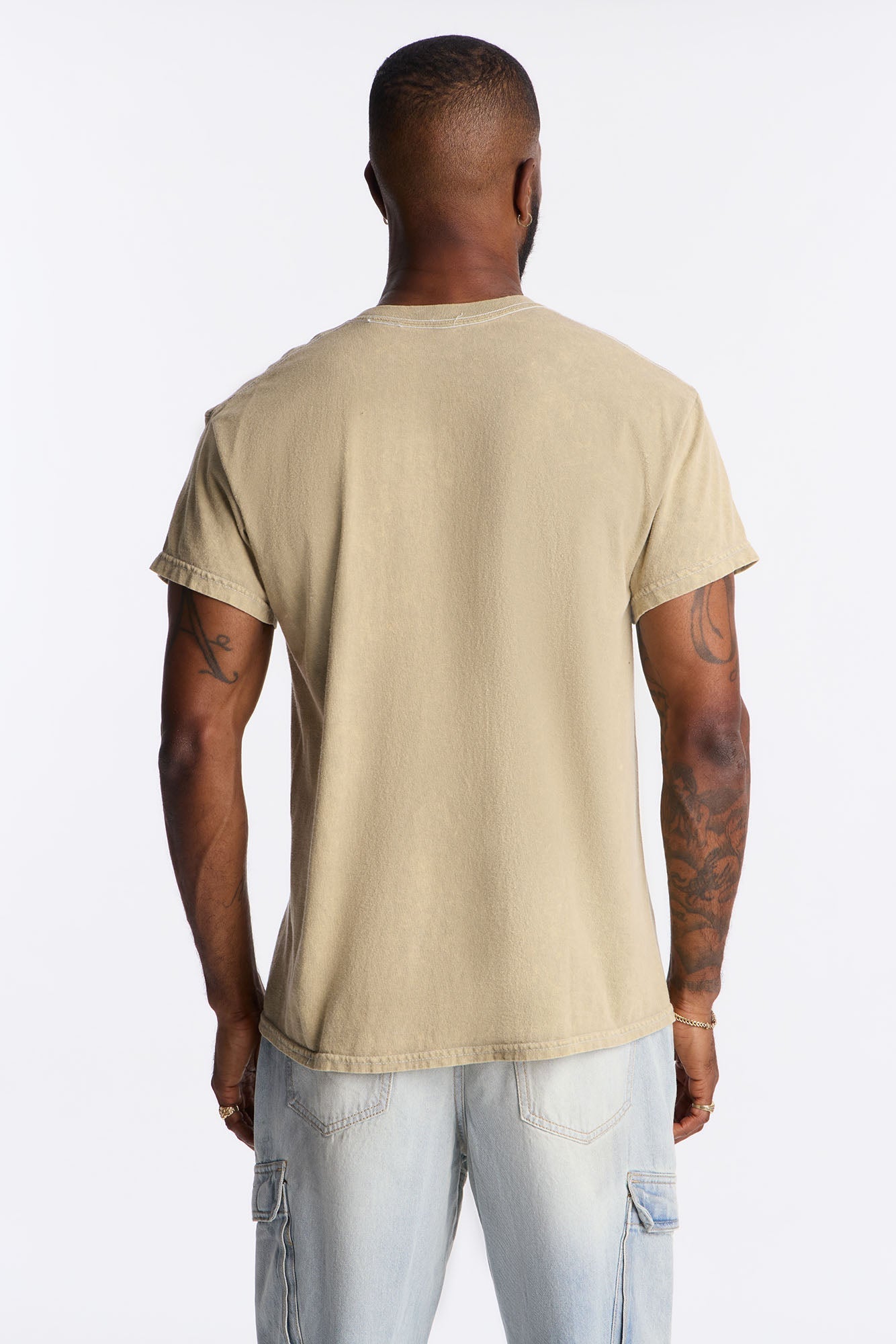 Whitney Houston Vintage Washed Short Sleeve Tee - Taupe