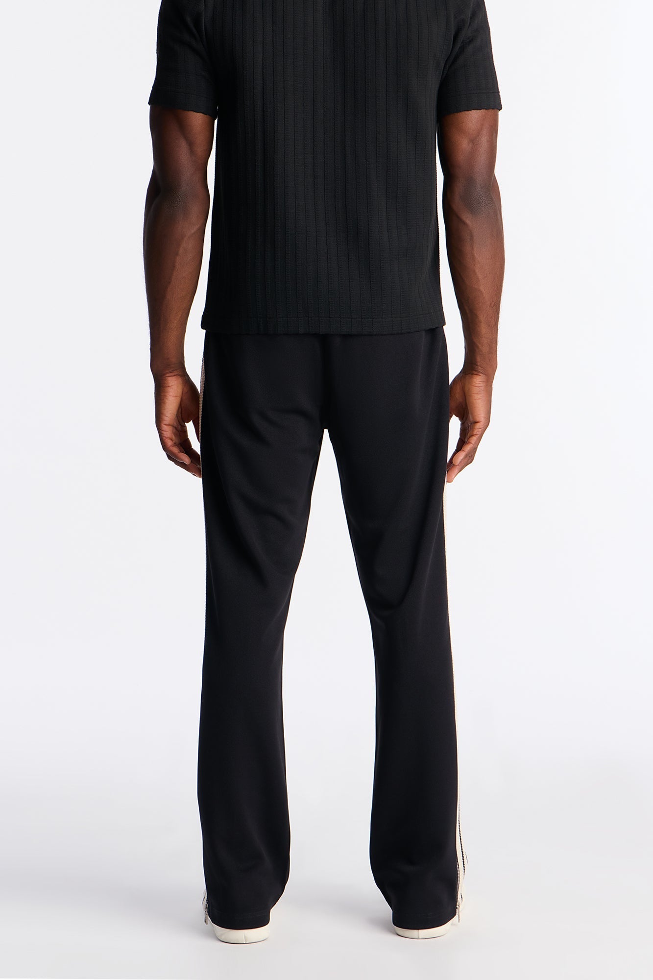 Dennis Slim Flare Track Pant - Black