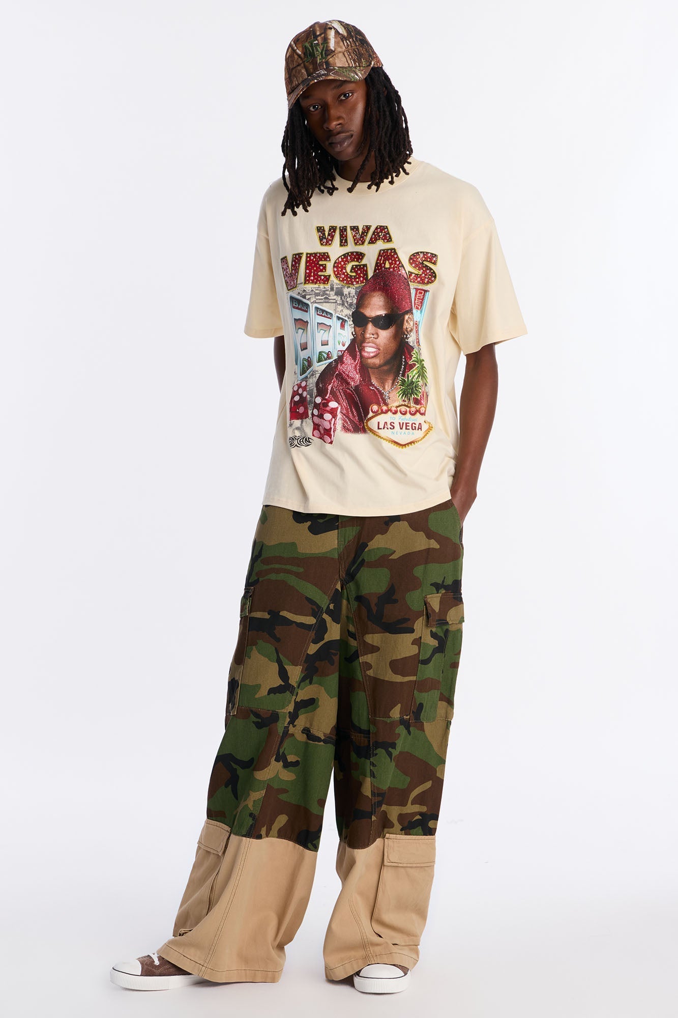 Dennis Rodman Viva Vegas Premium Short Sleeve Tee - Cream