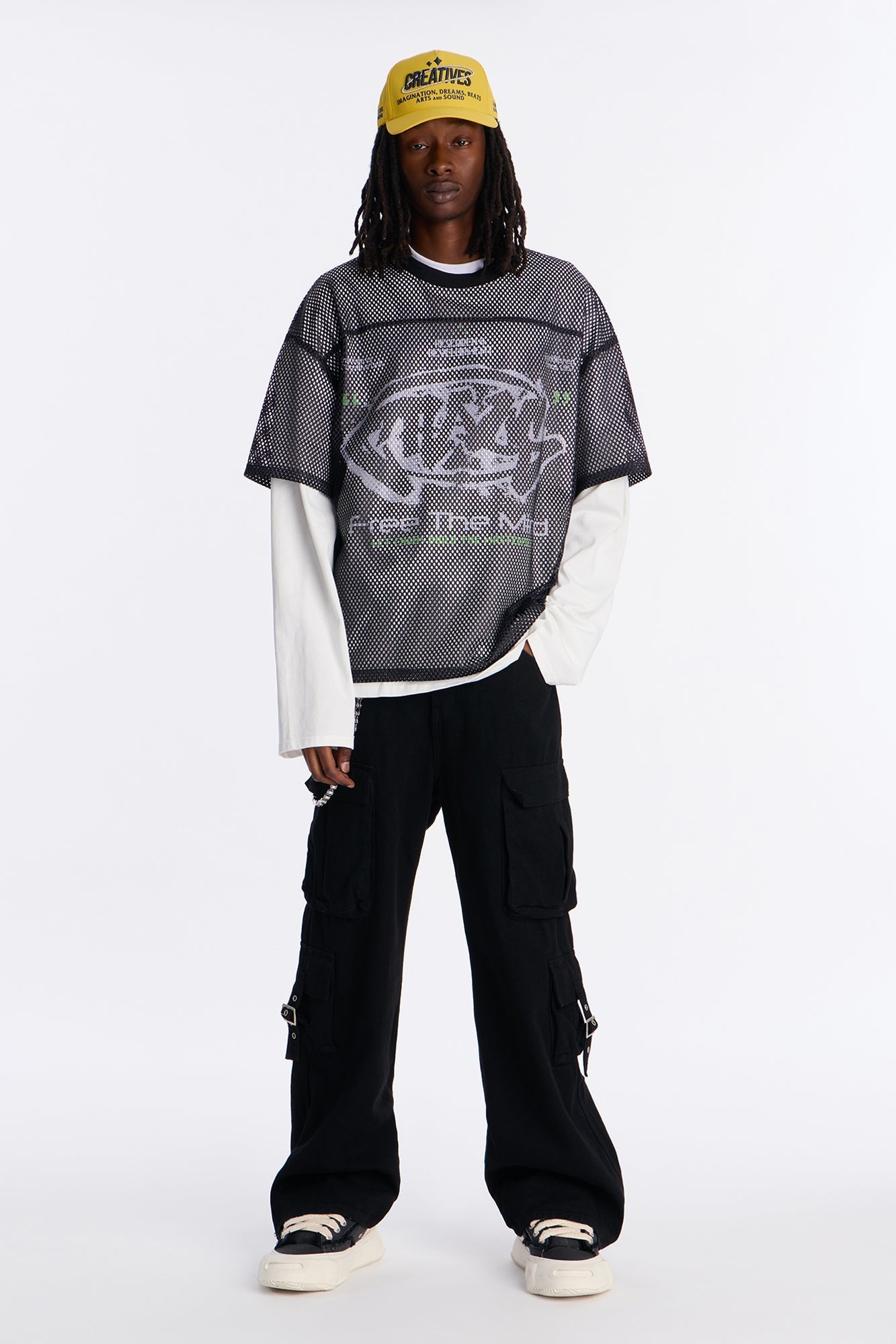 Free The Mind Layered Tee - Black