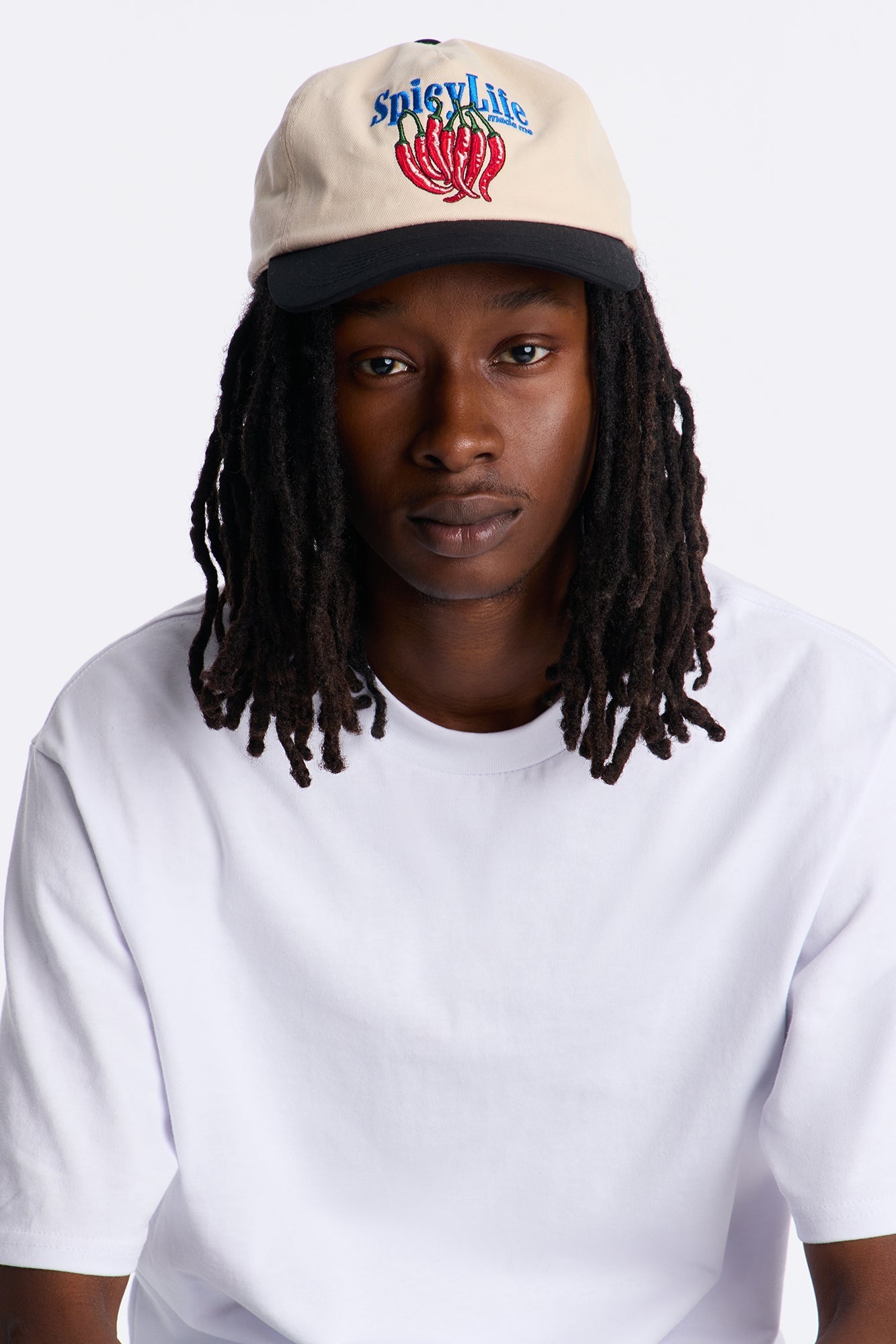 Spicy Life Unstructured Twill Snapback Hat - Stone/Combo
