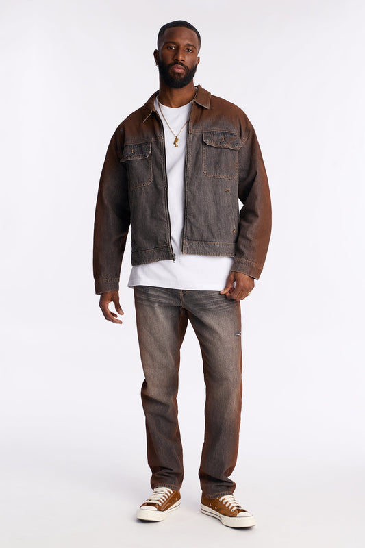 Slim Inferno Ombre Jean - Brown