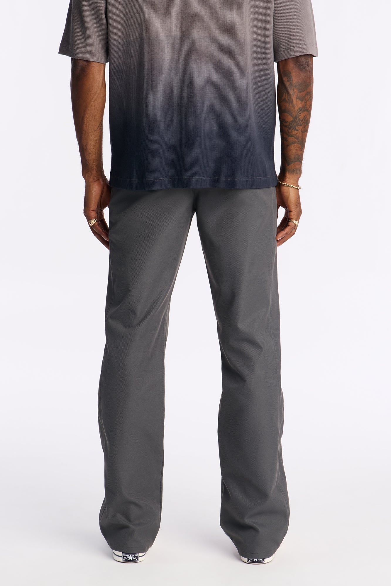 Stacked Slim Flare Thriving Pant - Grey