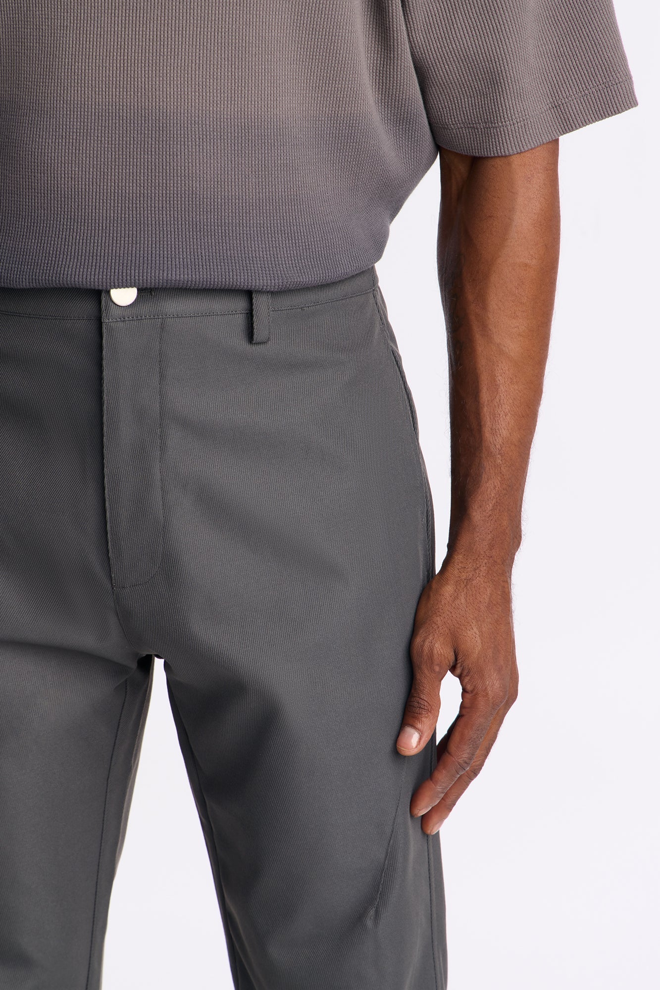 Stacked Slim Flare Thriving Pant - Grey