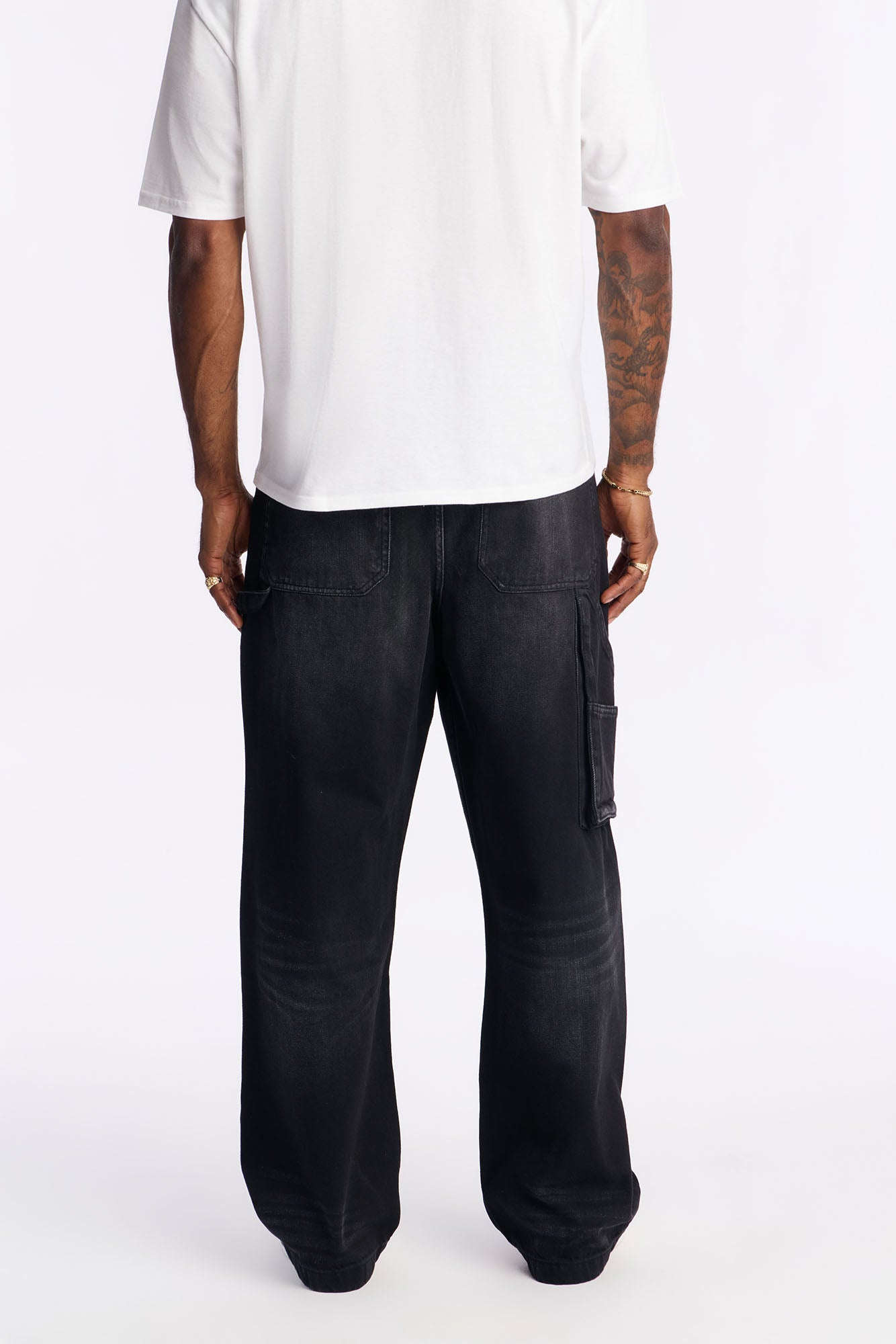 Baggy Double Knee Jean - Black Wash
