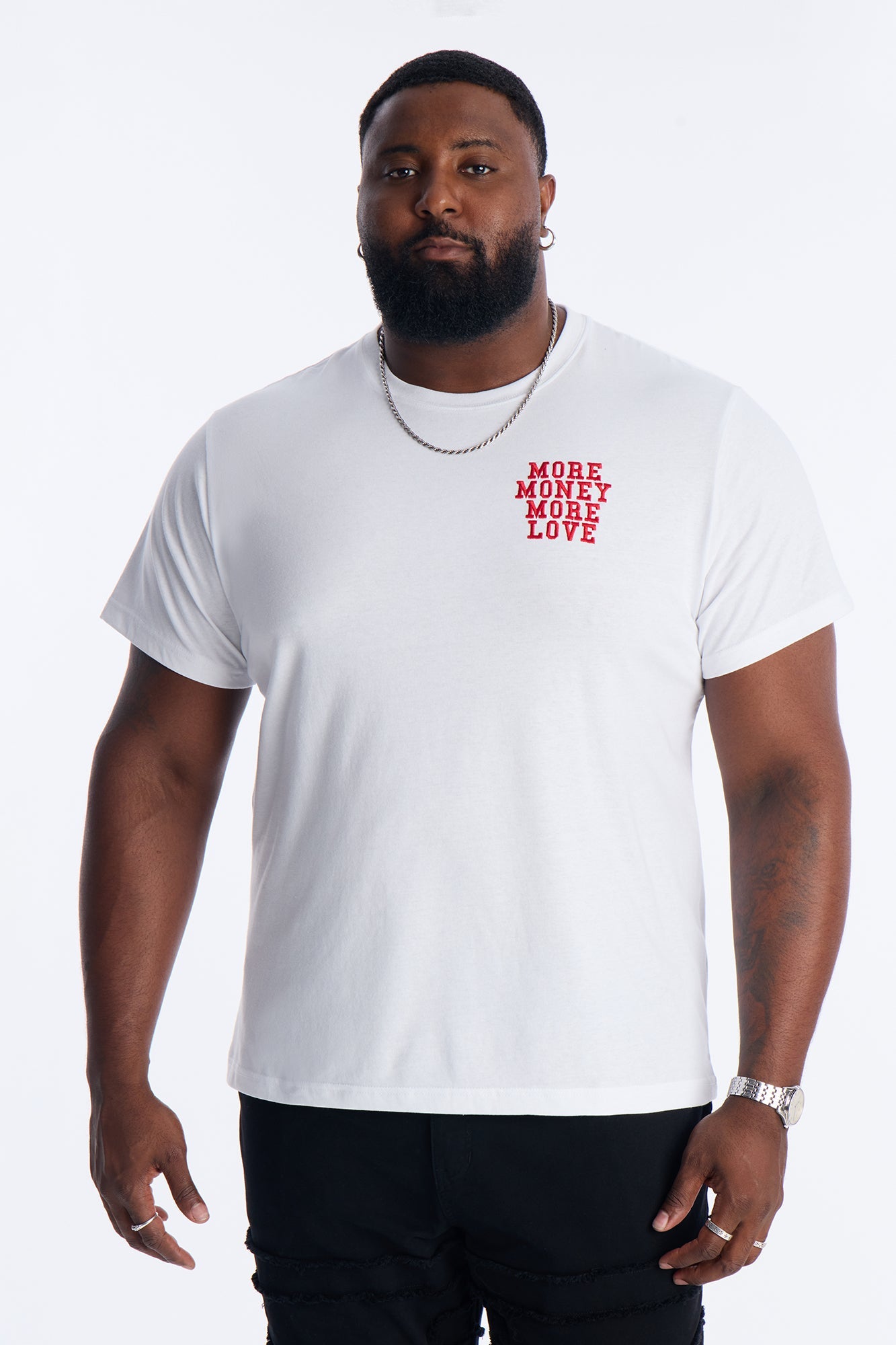 More Money More Love Short Sleeve Tee - White