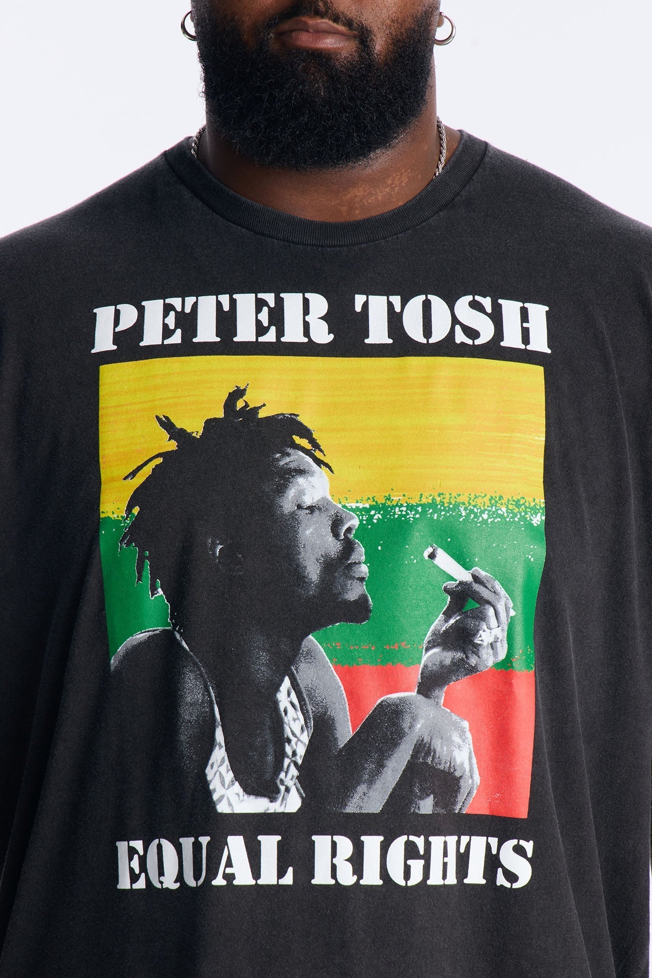 Peter Tosh Vintage Washed Short Sleeve Tee - Black Wash